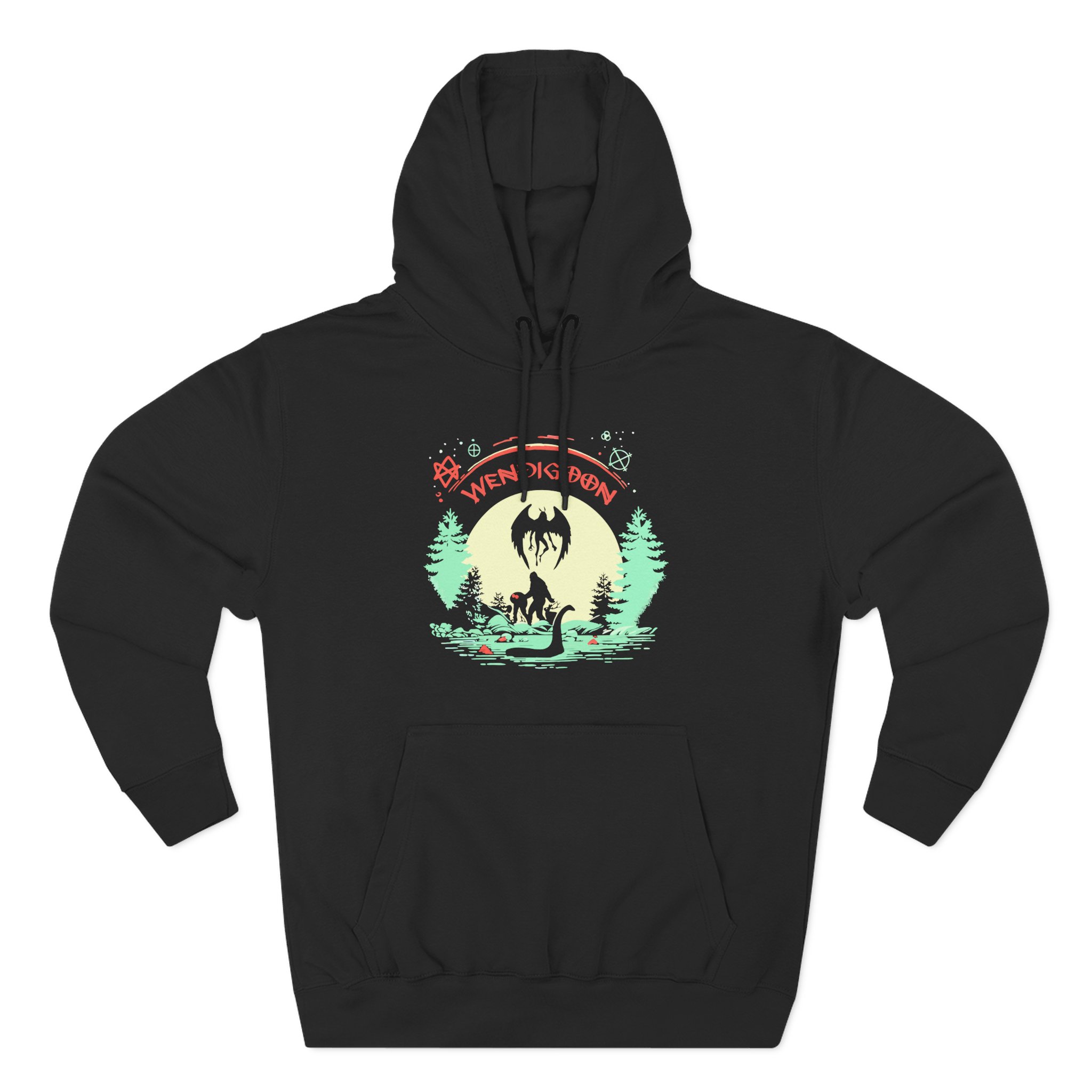 Wendigoon Cryptids on Tour Three-Panel Fleece Hoodie