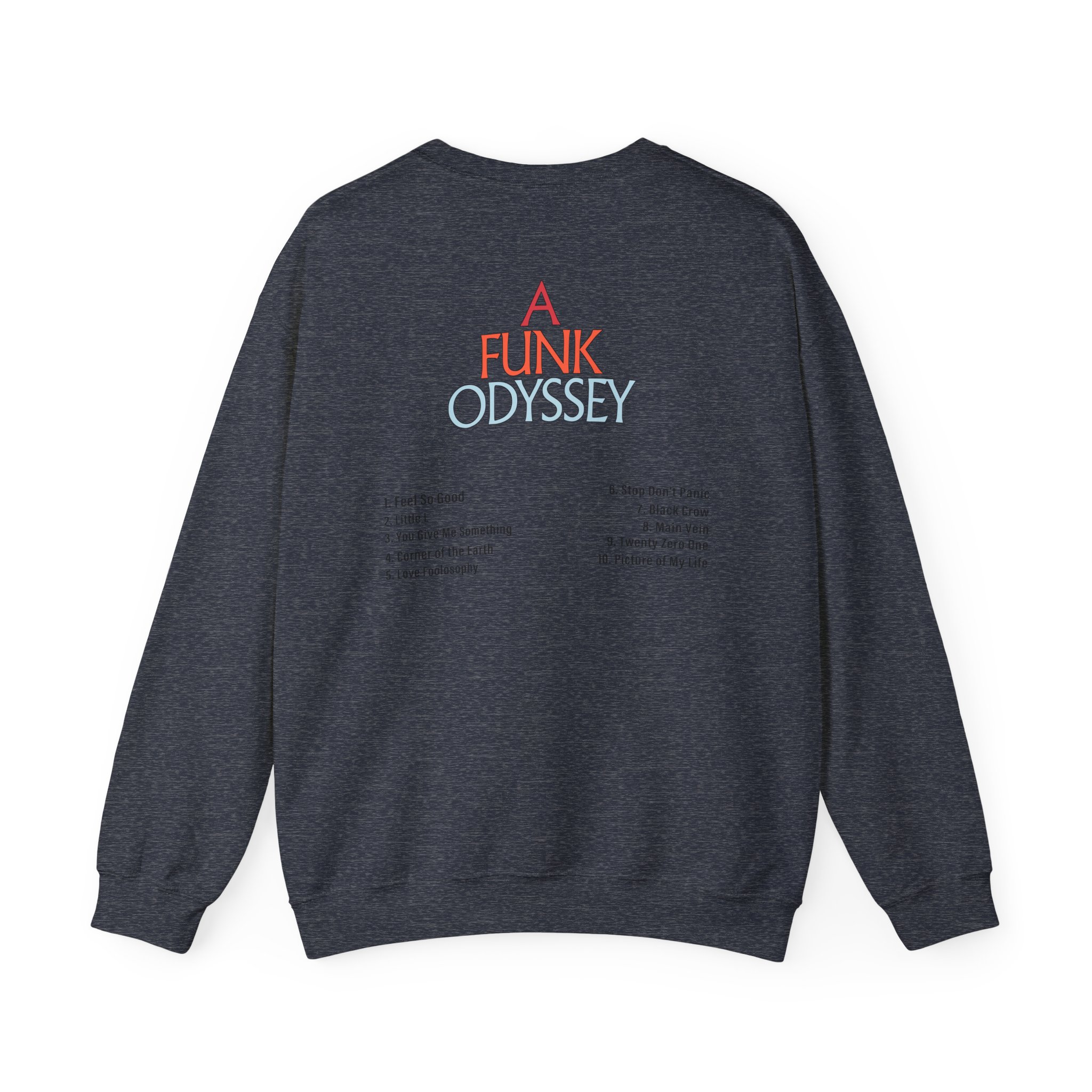 J Funk Odyssey Tracklist Unisex Heavy Blendâ„¢ Crewneck Sweatshirt