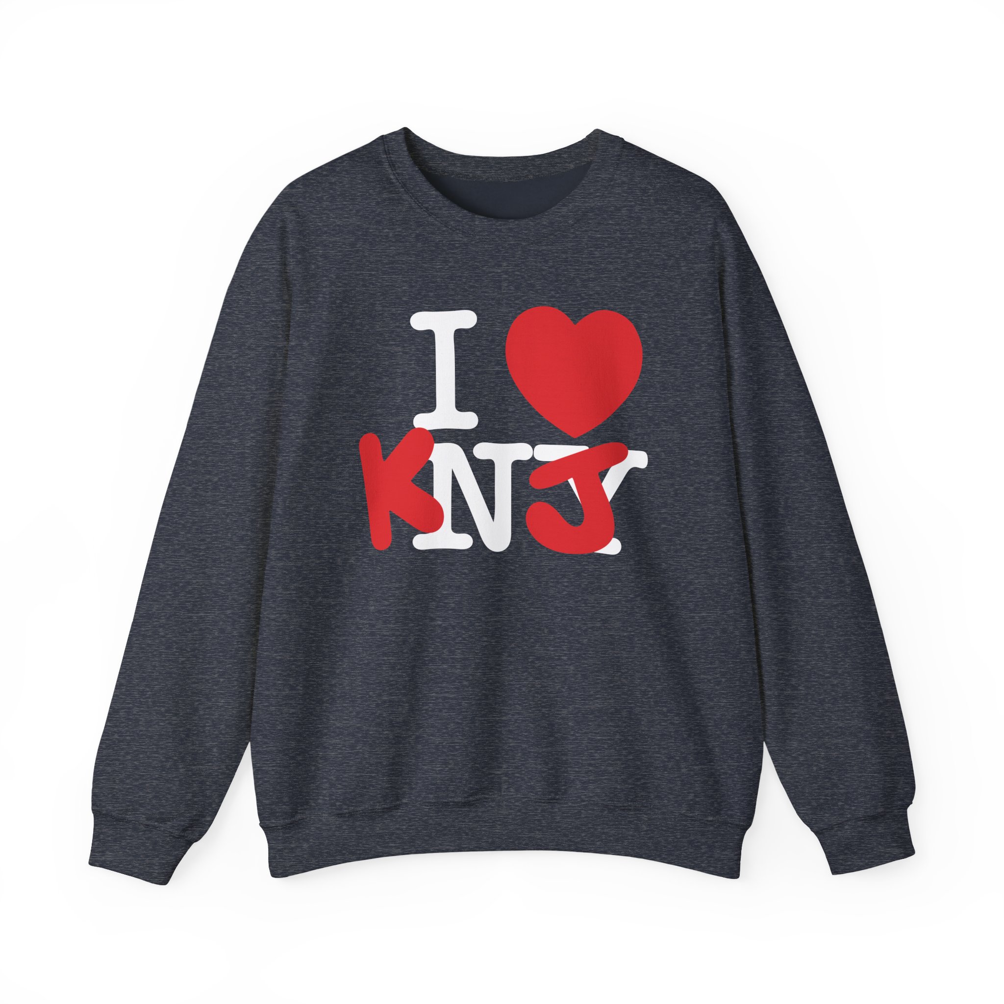KNJ I Love Unisex Heavy Blendâ„¢ Crewneck Sweatshirt