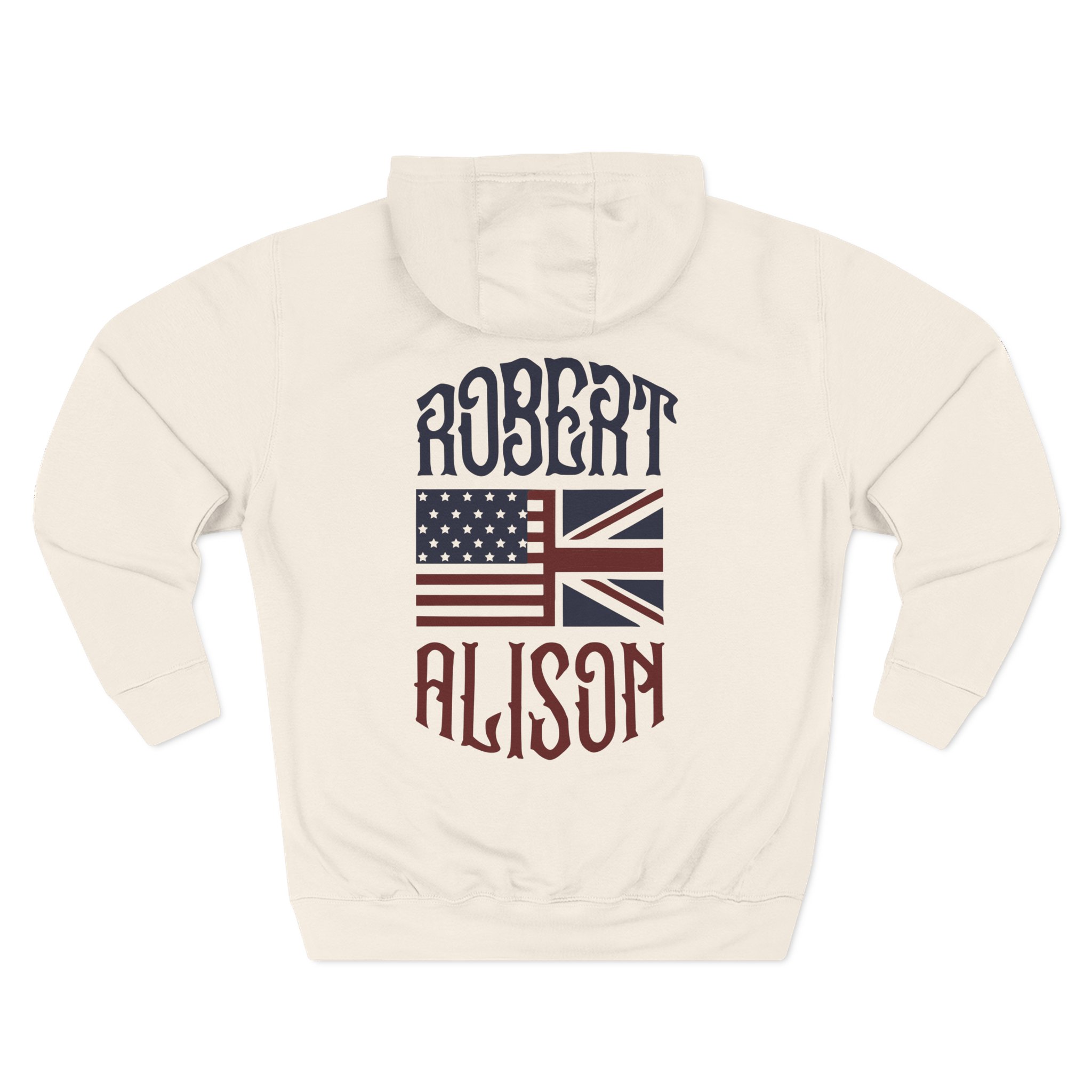 Robert Plant Inflated Type Three-Panel Fleece Hoodie