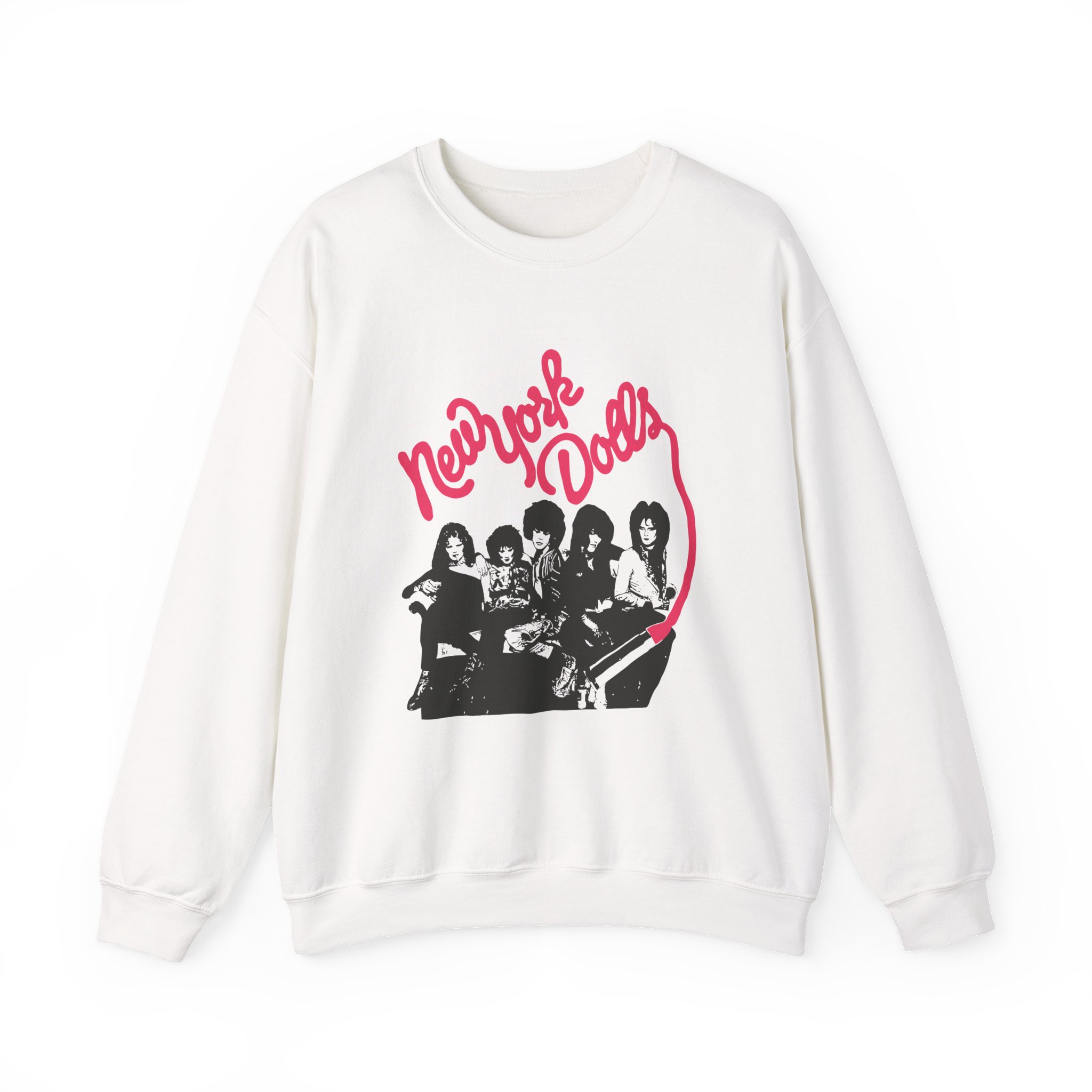 New York Dolls Lipstick Logo Unisex Heavy Blendâ„¢ Crewneck Sweatshirt