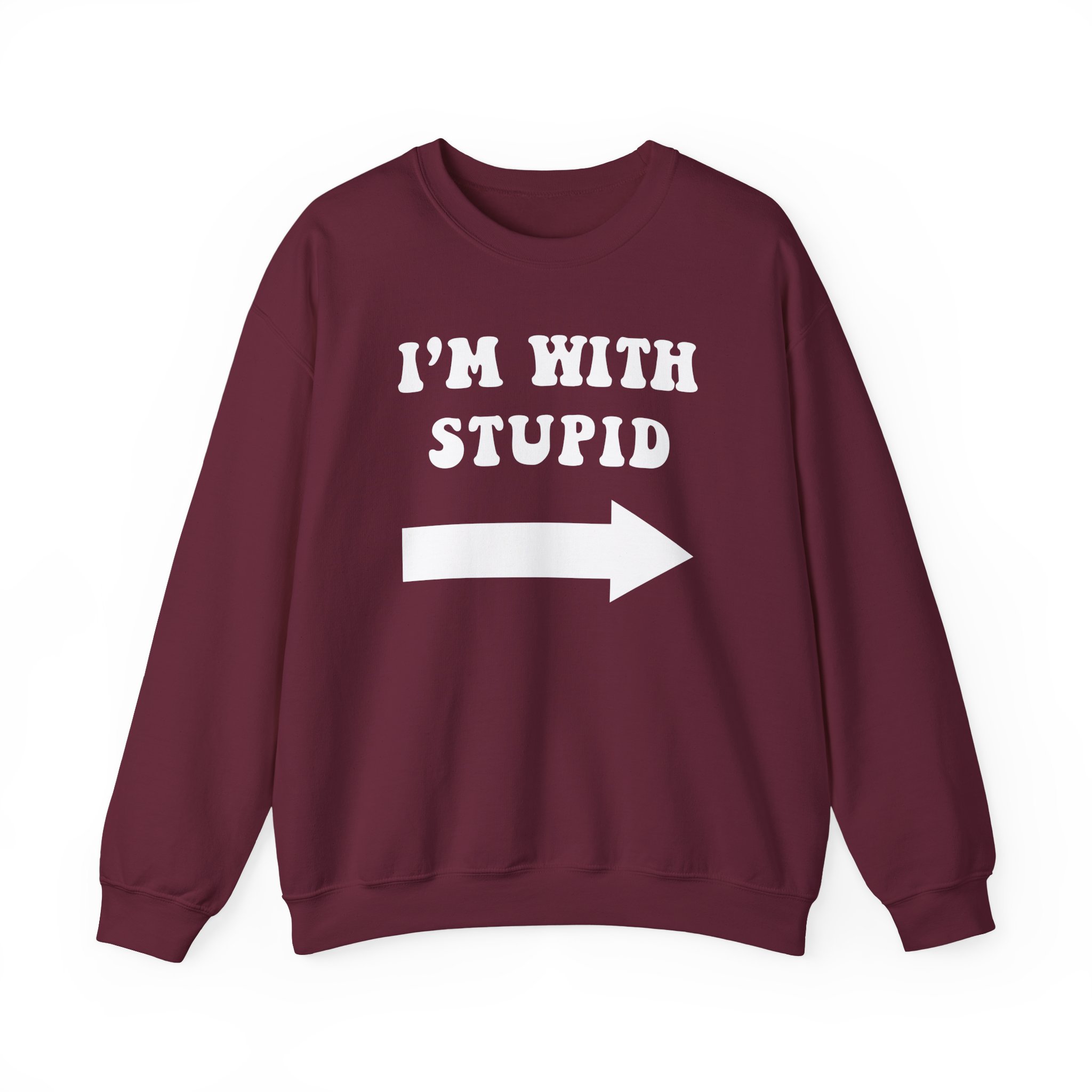 Jimmy Kimmel I'm With Stupid Unisex Heavy Blendâ„¢ Crewneck Sweatshirt