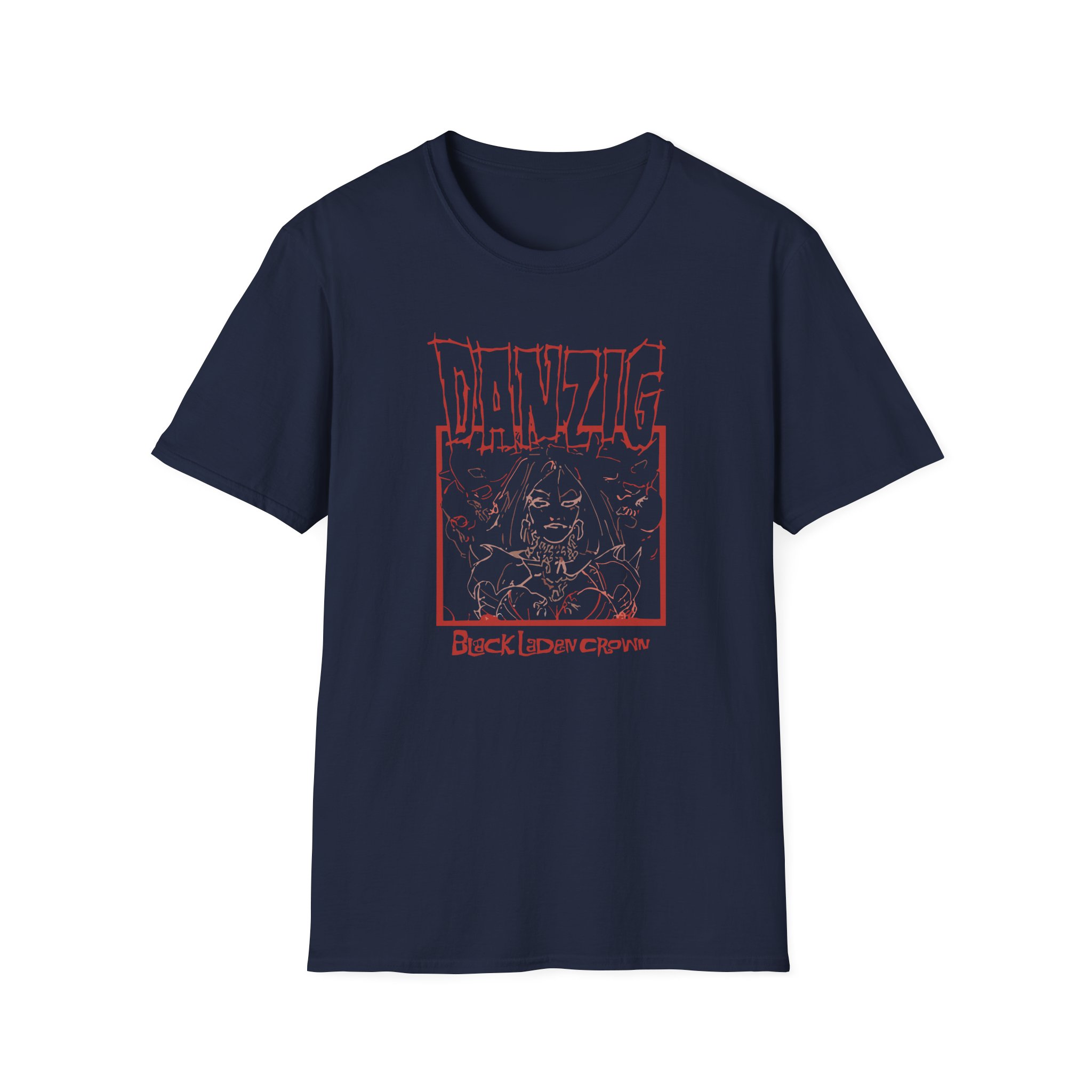 Danzig Black Laden Crown Unisex Softstyle T-Shirt