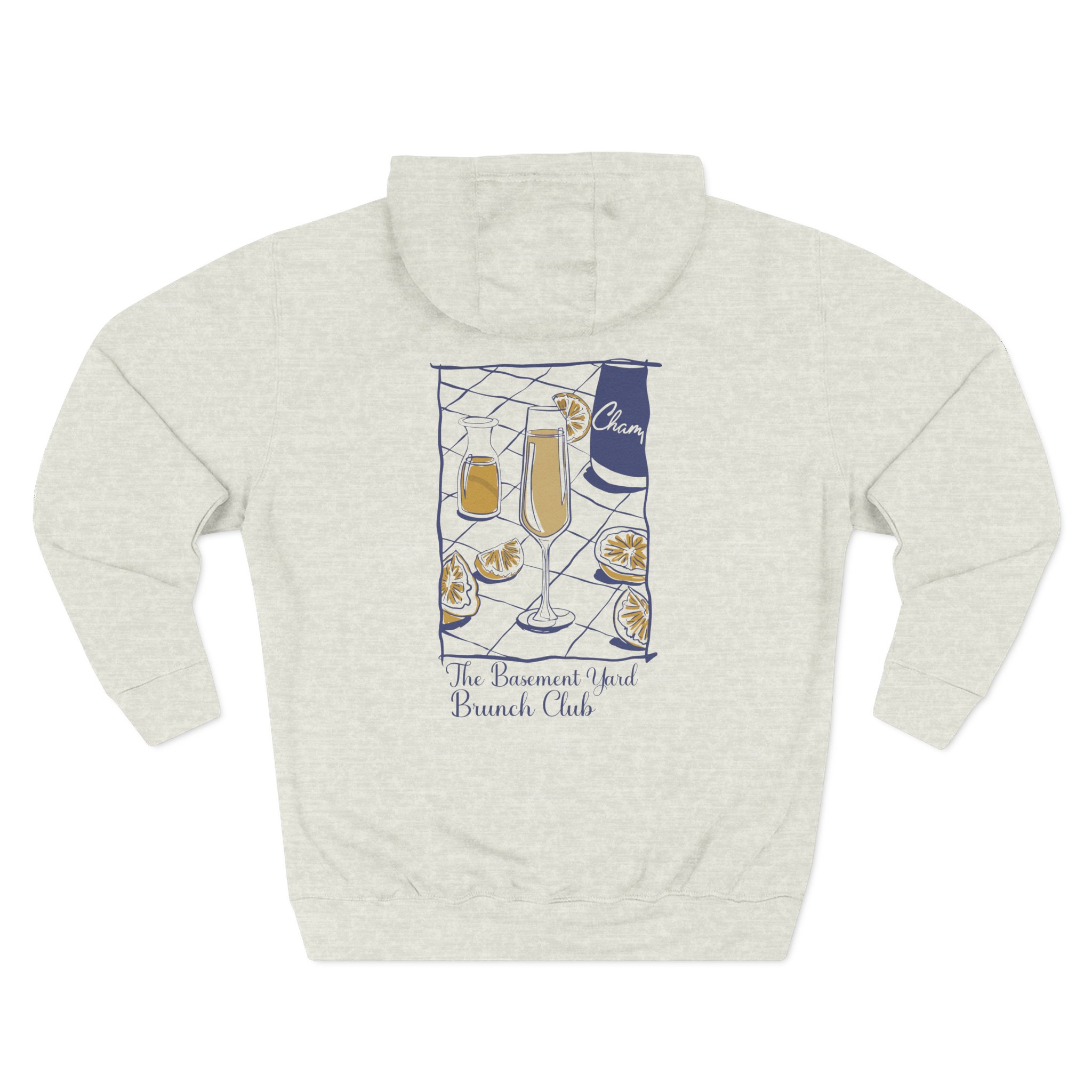 Basement Yard Mimosa Brunch Club Three-Panel Fleece Hoodie