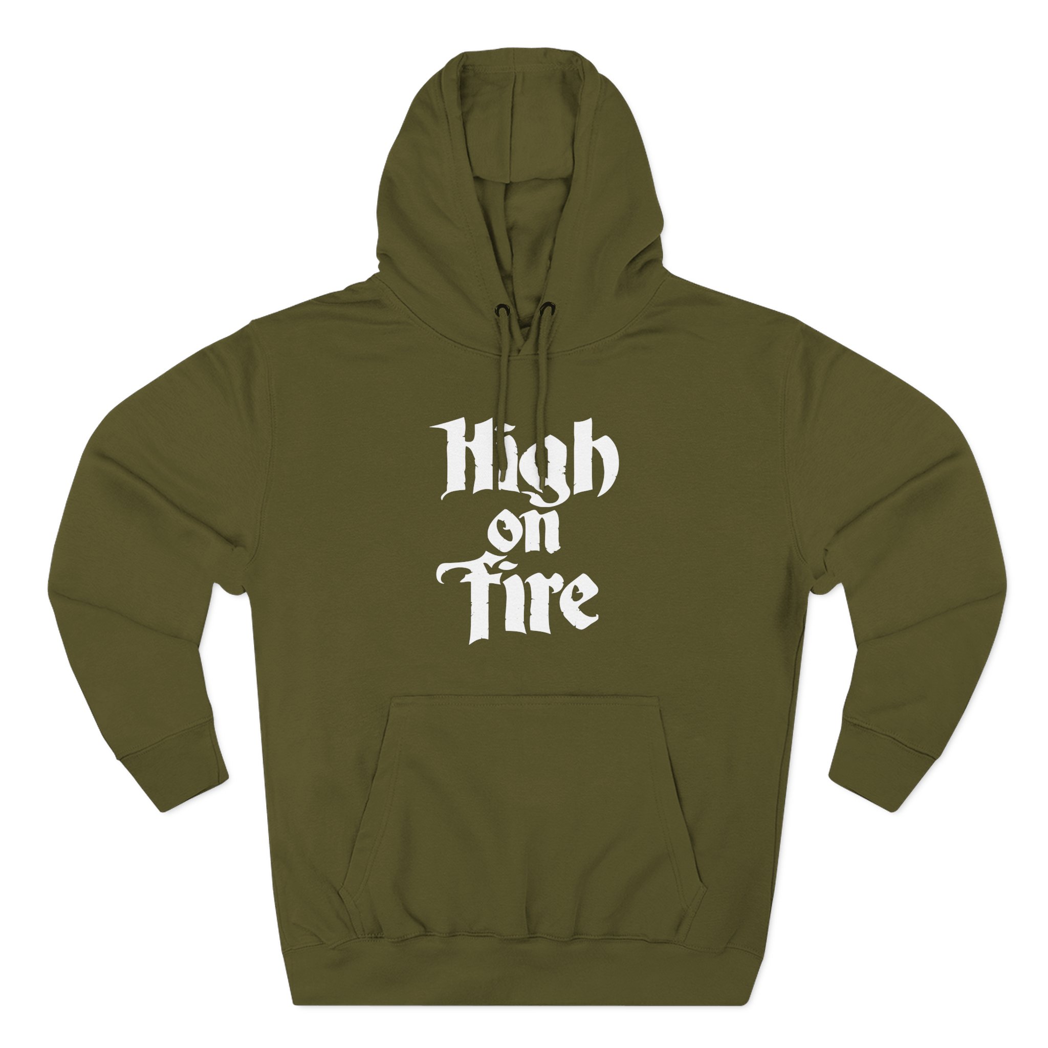 High on Fire Logo Three-Panel Fleece Hoodie