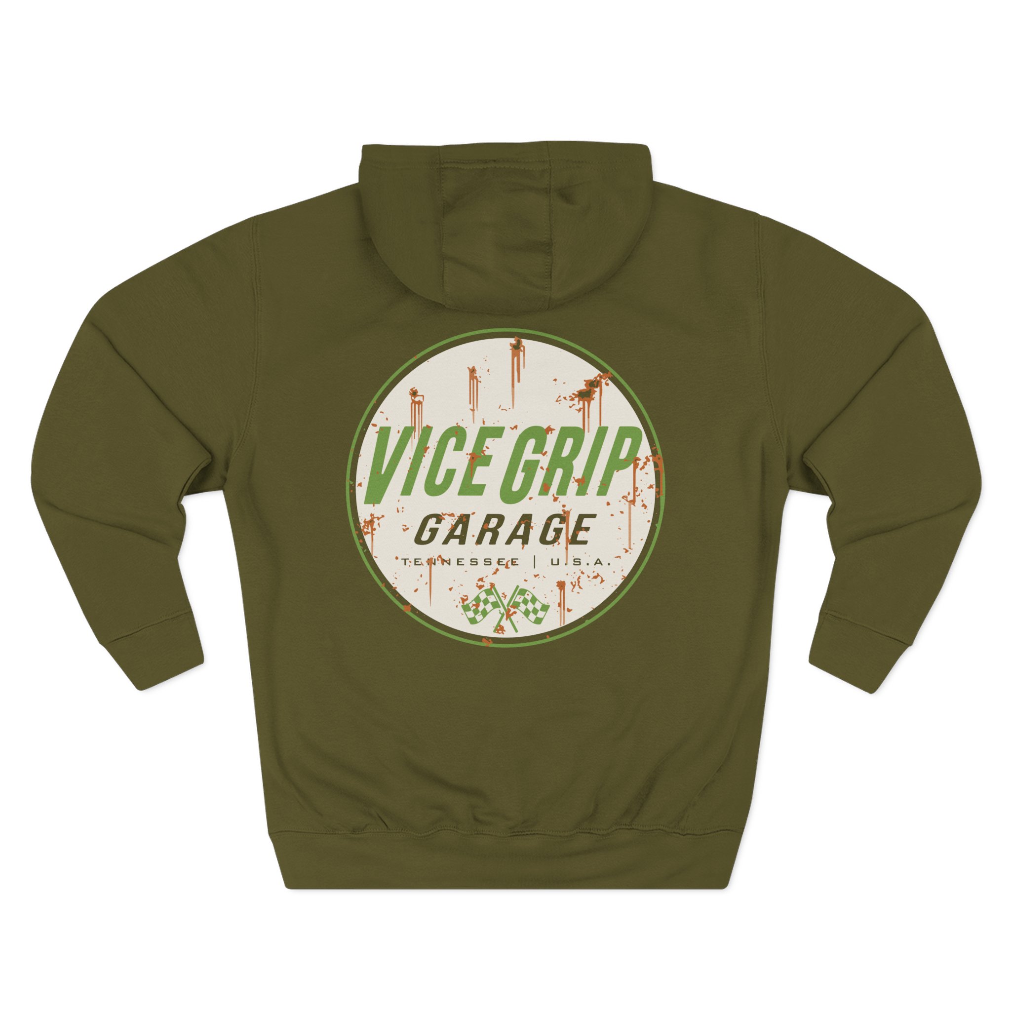 Vicegripgarage Rusty Can Three-Panel Fleece Hoodie