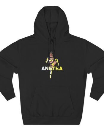 Anetra Three-Panel Fleece Hoodie