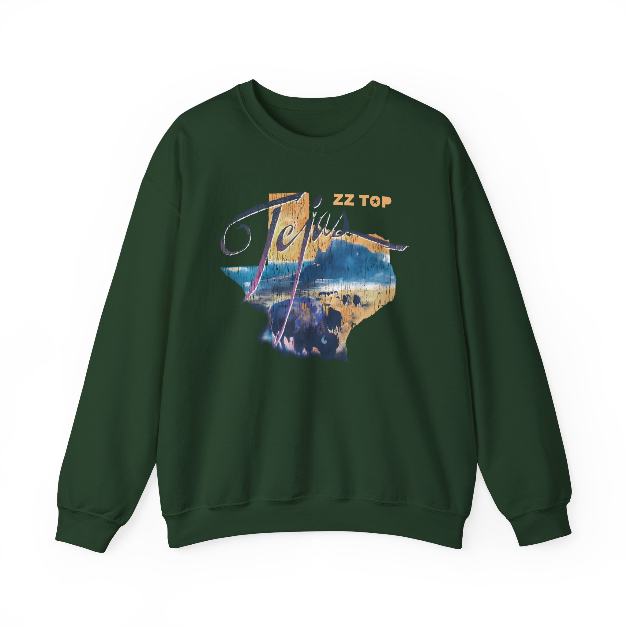 Zz Top Tejas Unisex Heavy Blendâ„¢ Crewneck Sweatshirt
