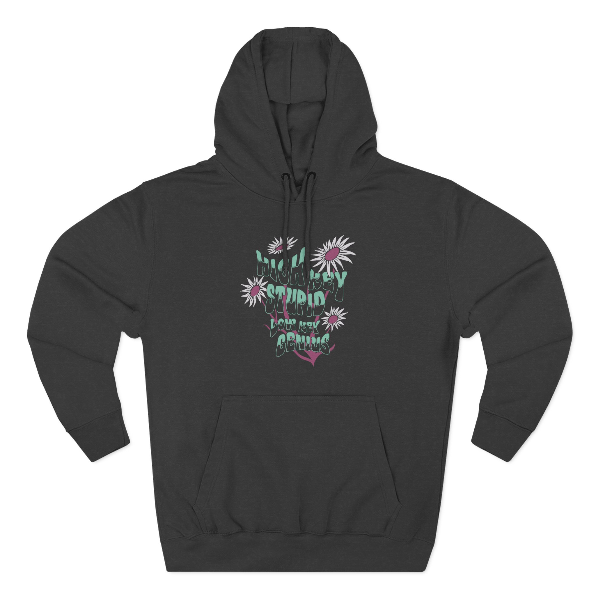 Kallmekris High Key Stupid Low Key Genius Three-Panel Fleece Hoodie