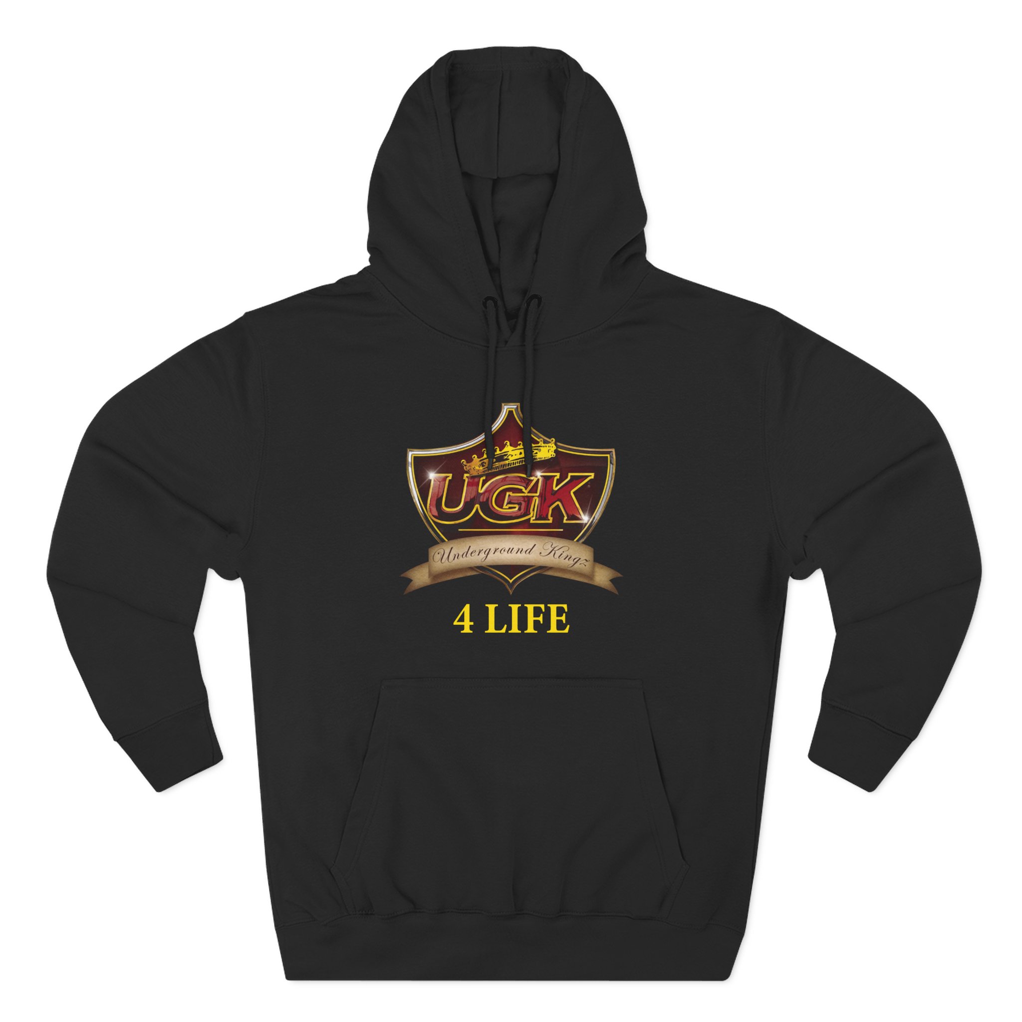 UGK 4 Life Three-Panel Fleece Hoodie