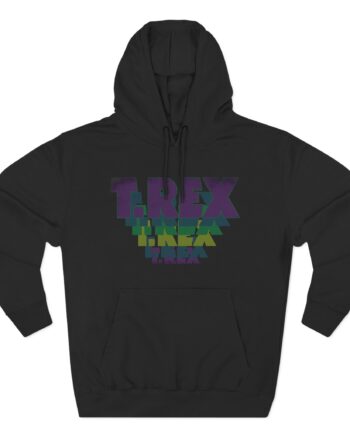 T Rex Stacked Logo Three-Panel Fleece Hoodie
