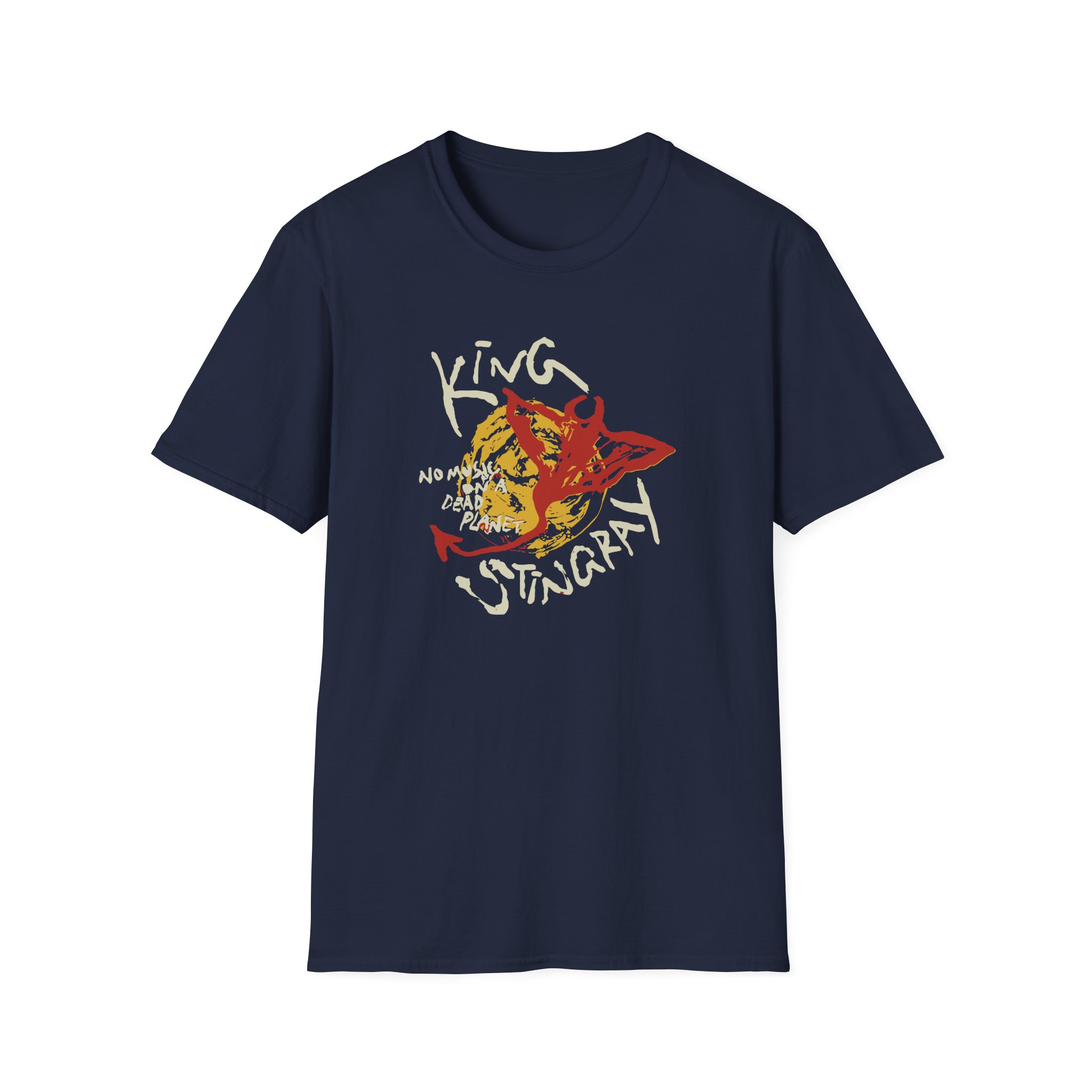 King Stingray No Music on a Dead Planet Unisex Softstyle T-Shirt