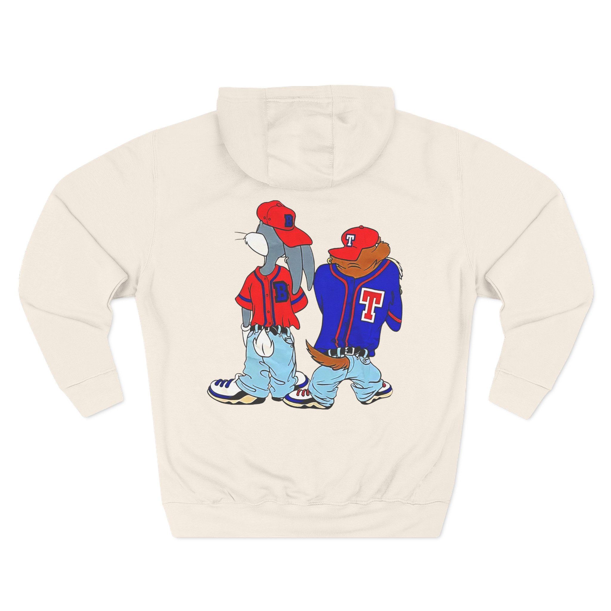 Vintage 90s Looney Tunes Bugs Taz Kris’s Kross Three-Panel Fleece Hoodie