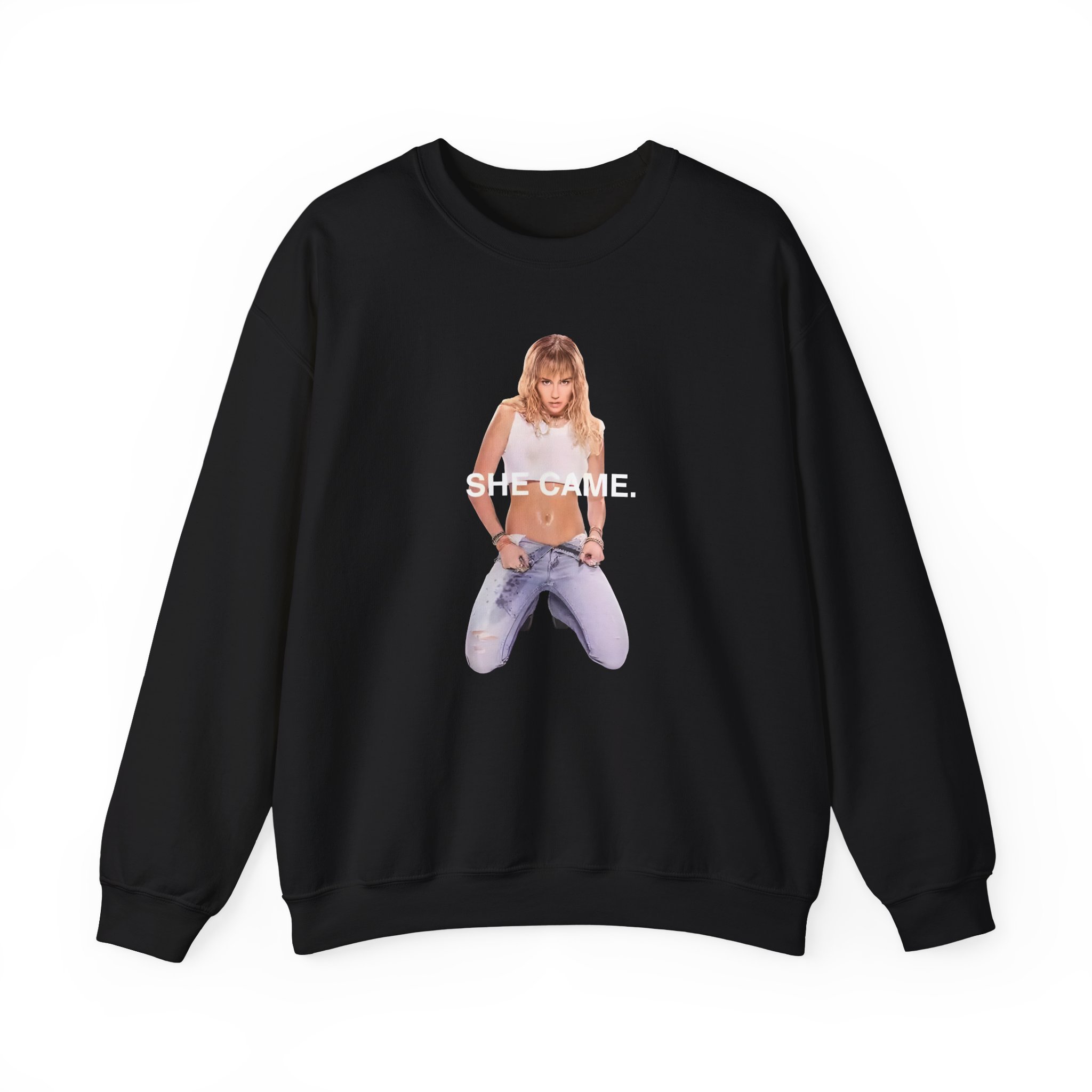 Miley Cyrus She Came Black Unisex Heavy Blendâ„¢ Crewneck Sweatshirt