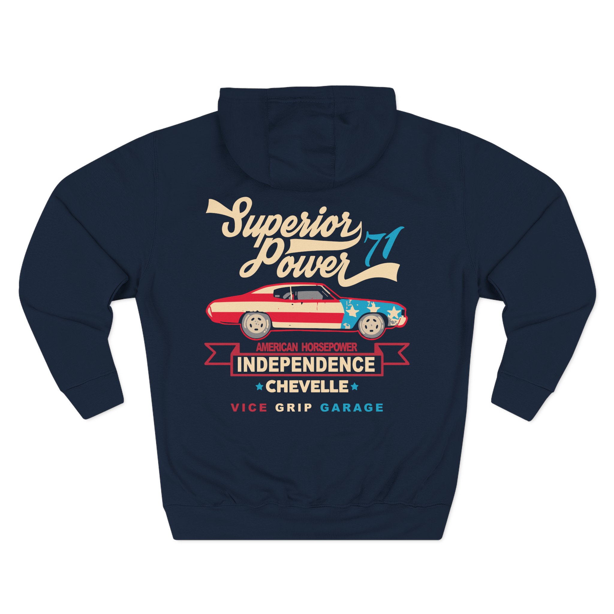 Vicegripgarage Superior Power Independence Three-Panel Fleece Hoodie