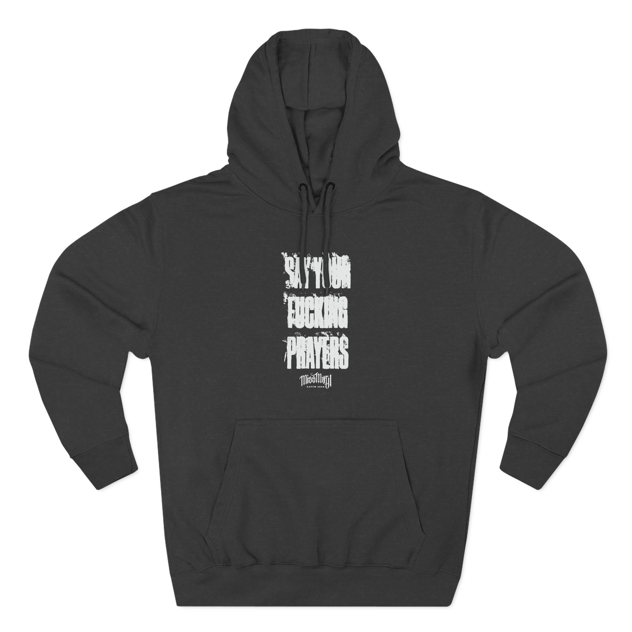 Miss May I Glow in the Dark Prayers Three-Panel Fleece Hoodie