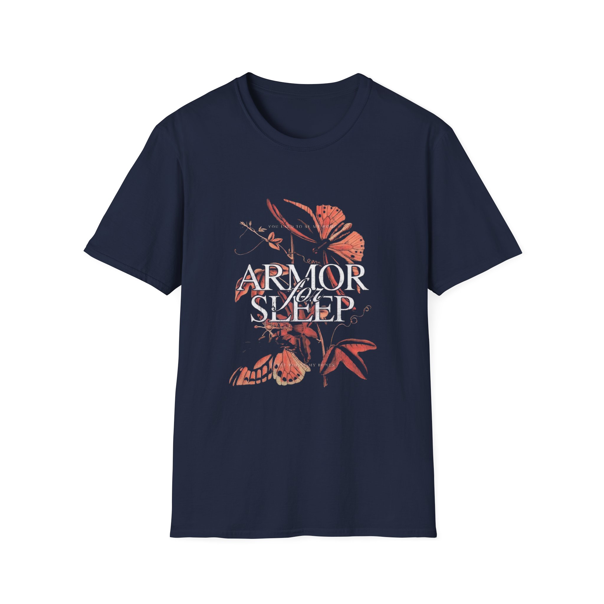 Armor for Sleep Orange Butterflies Unisex Softstyle T-shirt