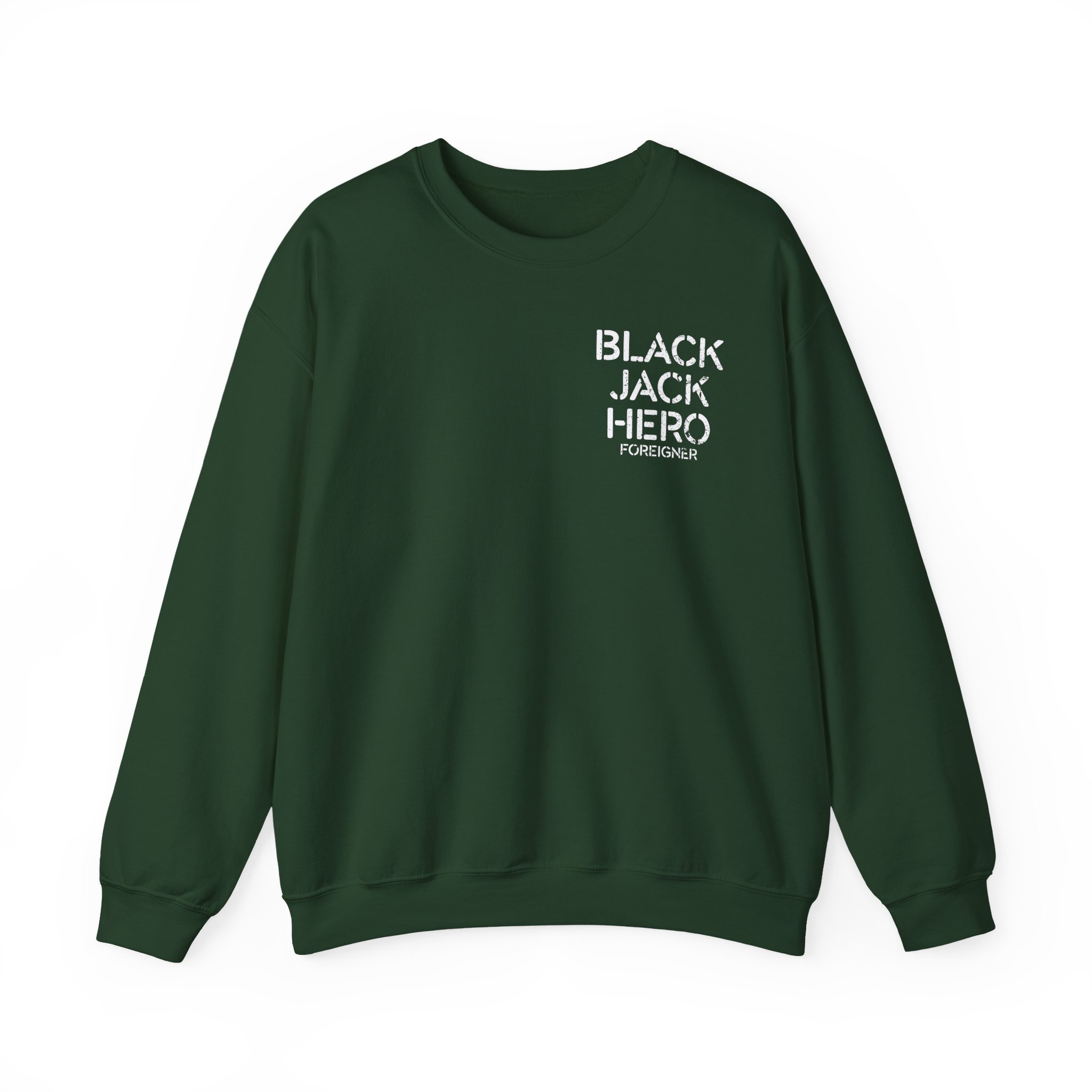 Foreigner Black Jack Hero Unisex Heavy Blendâ„¢ Crewneck Sweatshirt