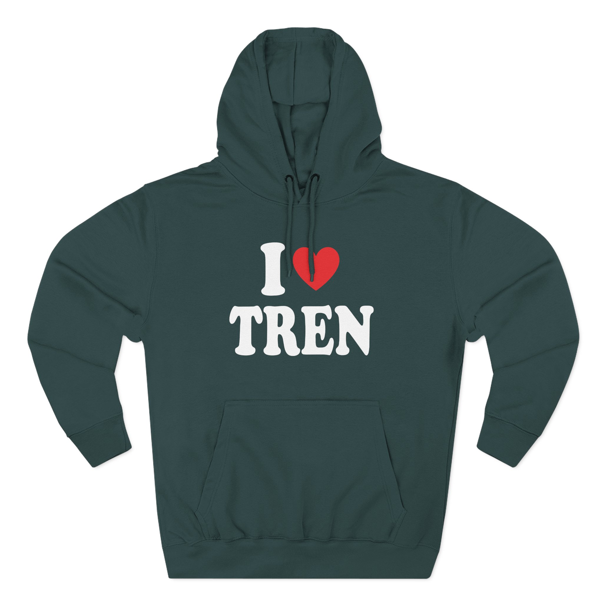 I Love Tren Twins Three-Panel Fleece Hoodie