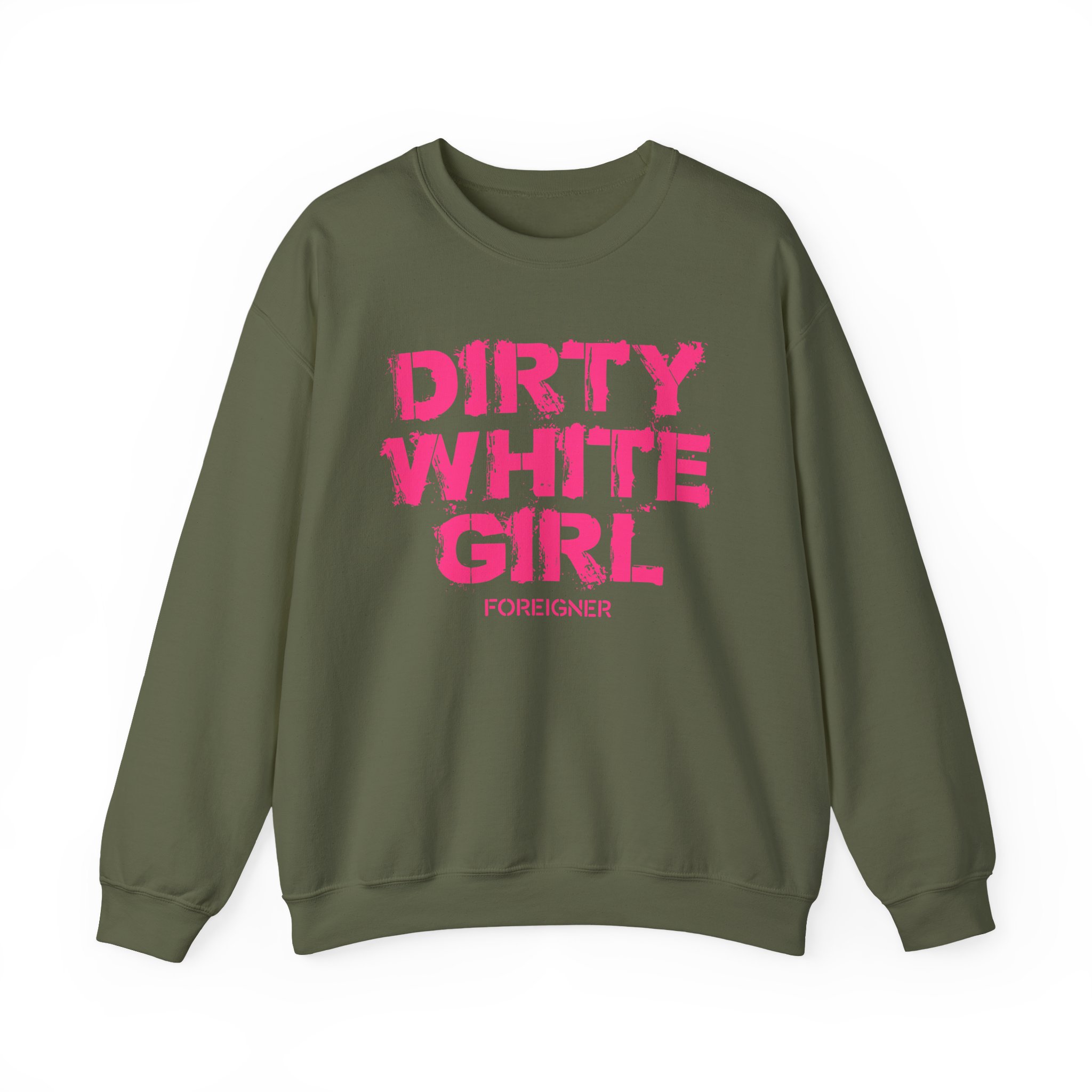 Foreigner Dirty White Girl Unisex Heavy Blendâ„¢ Crewneck Sweatshirt