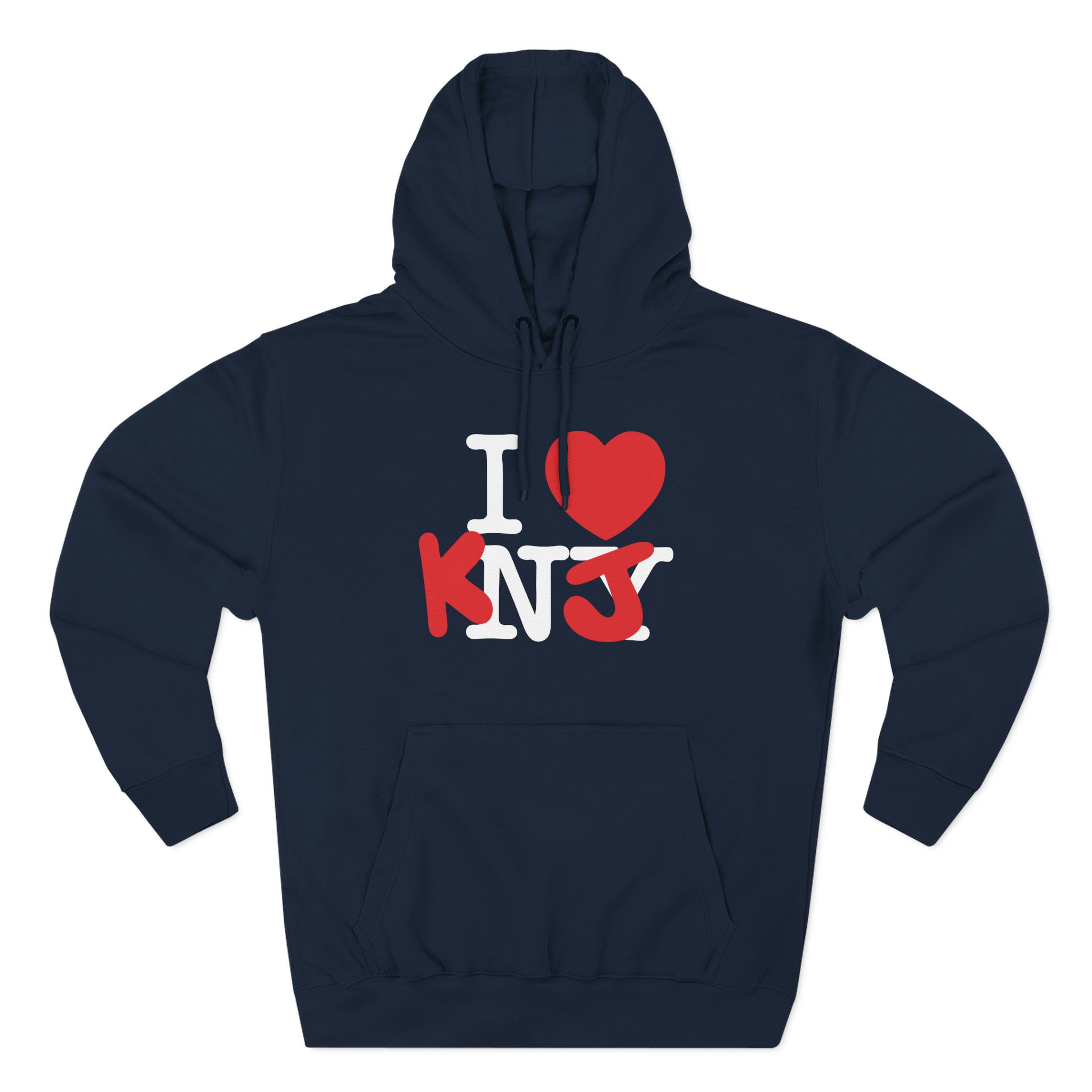 KNJ I Love Three-Panel Fleece Hoodie