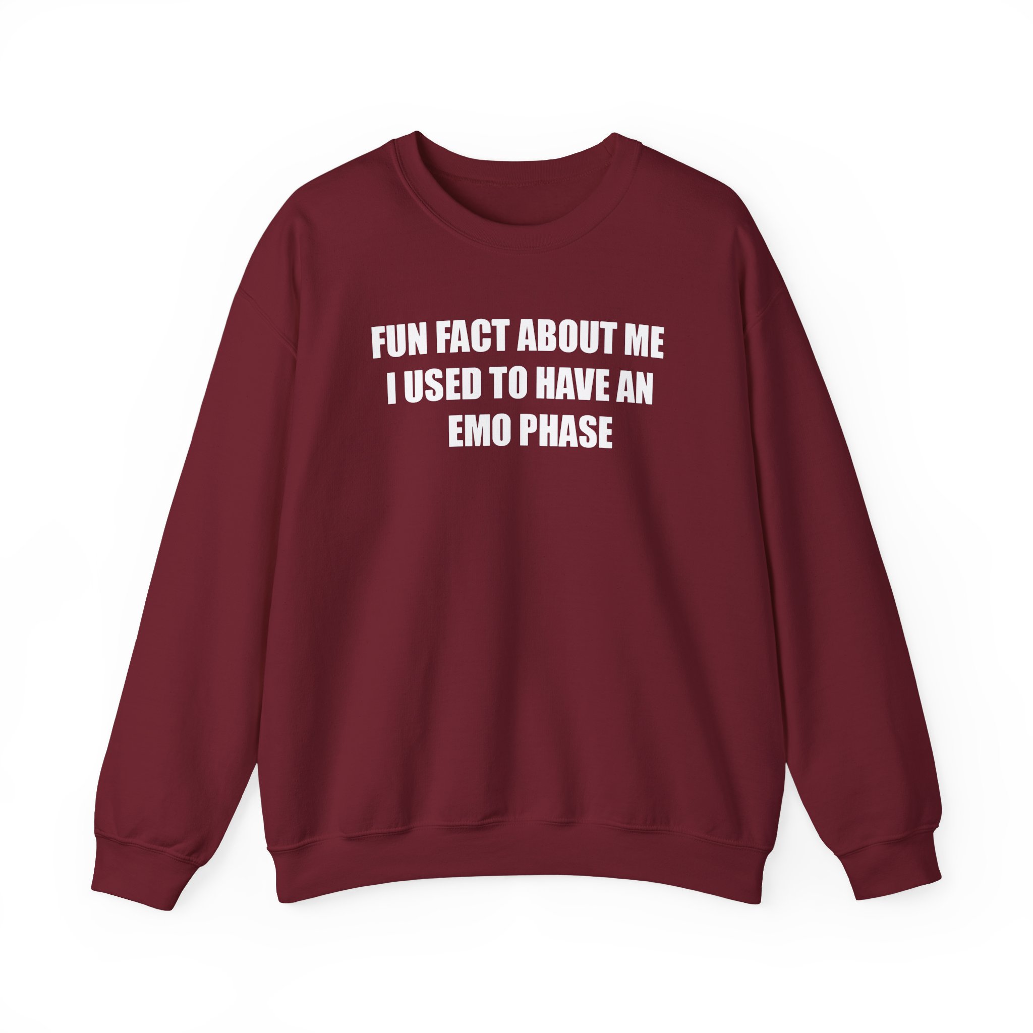 Jake & Johnnie Fun Fact About Me I Used to Have an Emo Phase Unisex Heavy Blendâ„¢ Crewneck Sweatshirt