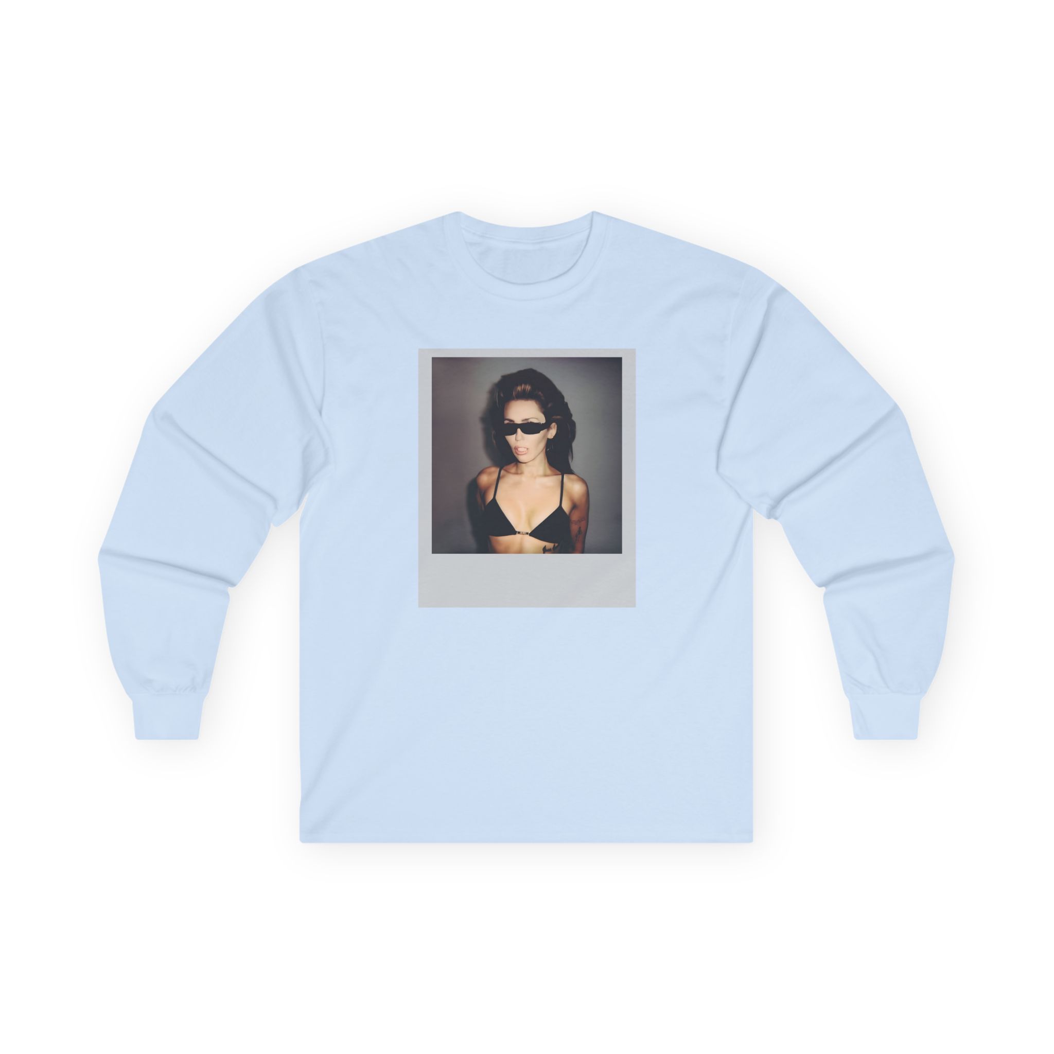 Miley Cyrus Polaroid Photo Unisex Ultra Cotton Long Sleeve Tee