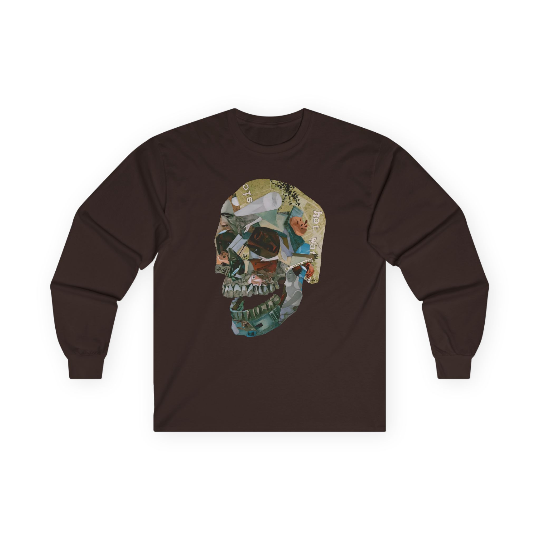 Hot Water Music Album Collage Skull Unisex Ultra Cotton Long Sleeve Tee