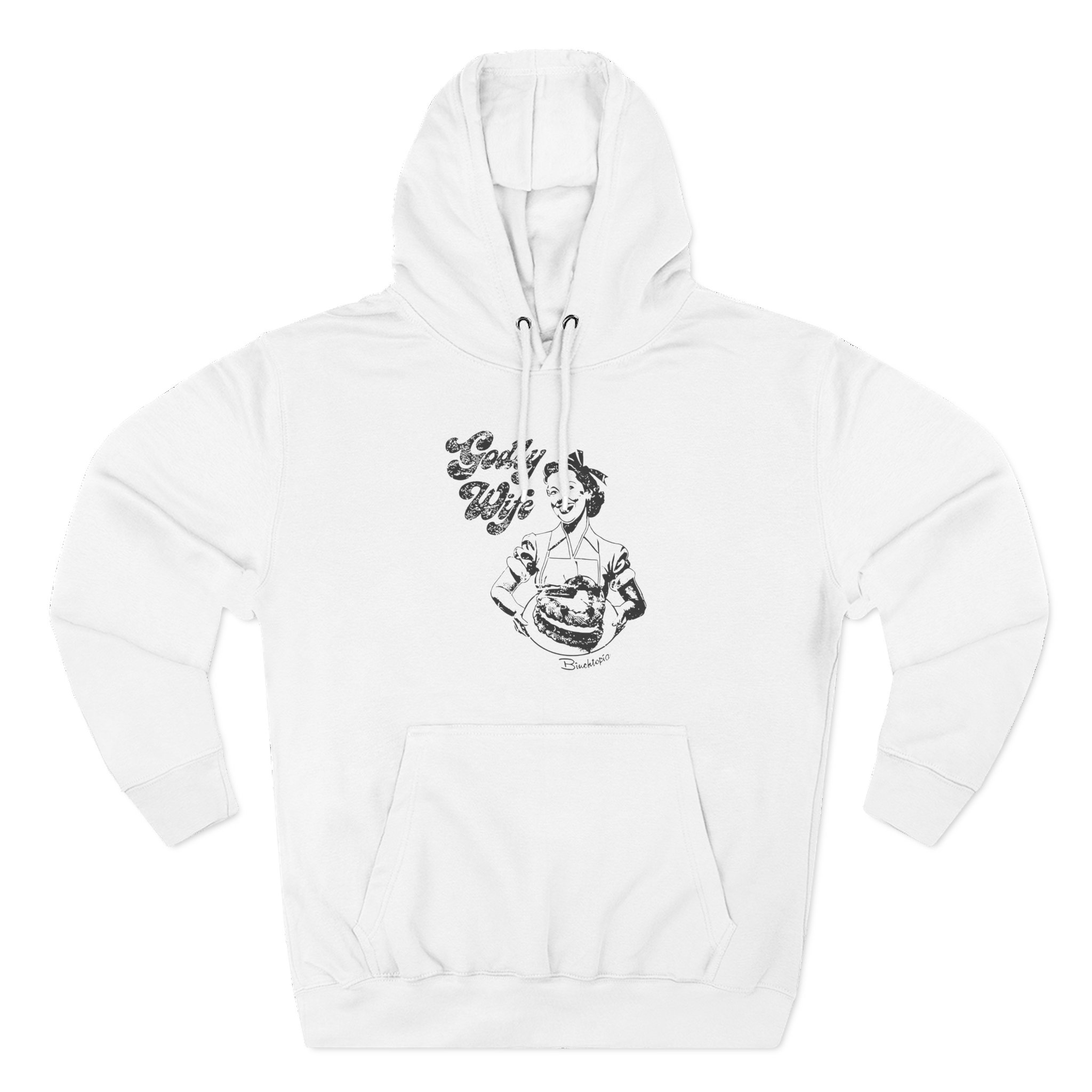 Binchtopia Godly Wife Three-Panel Fleece Hoodie