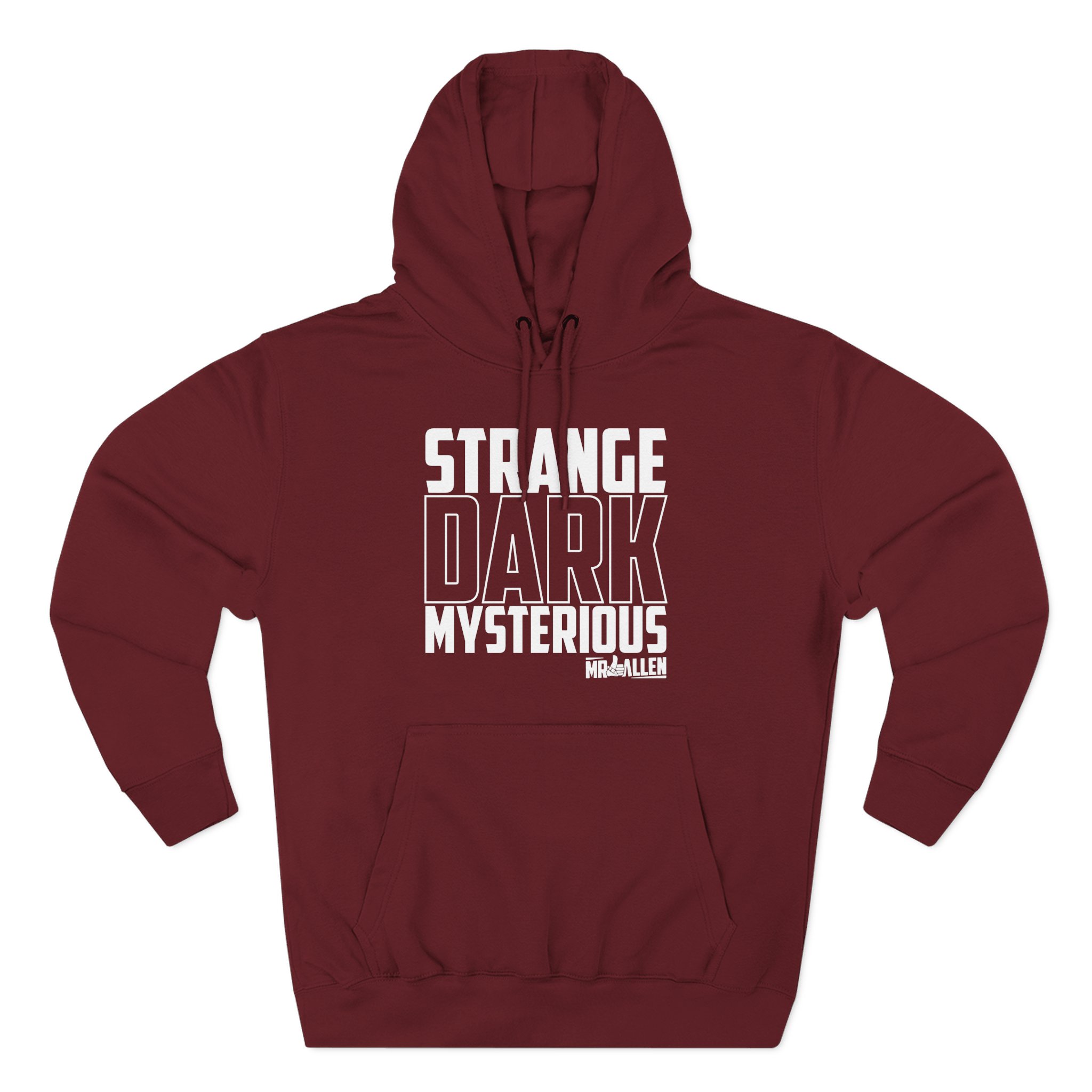 Mrballen Strange Dark Mysterious Three-Panel Fleece Hoodie