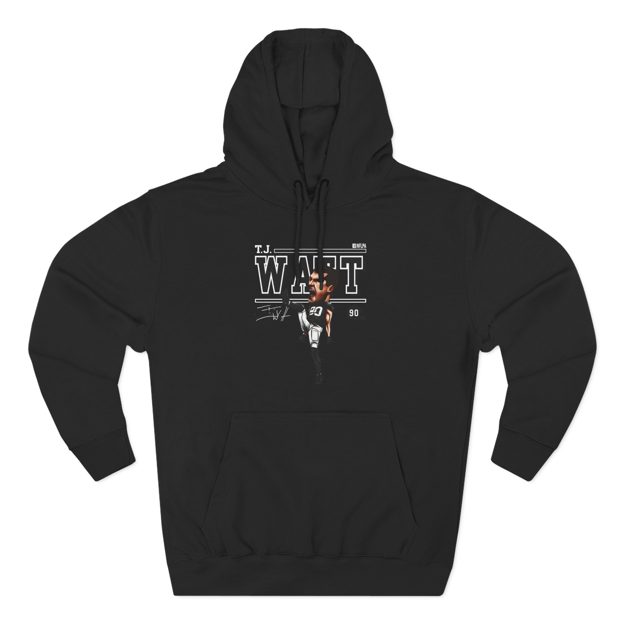Tj Watt Cartoon Three-Panel Fleece Hoodie