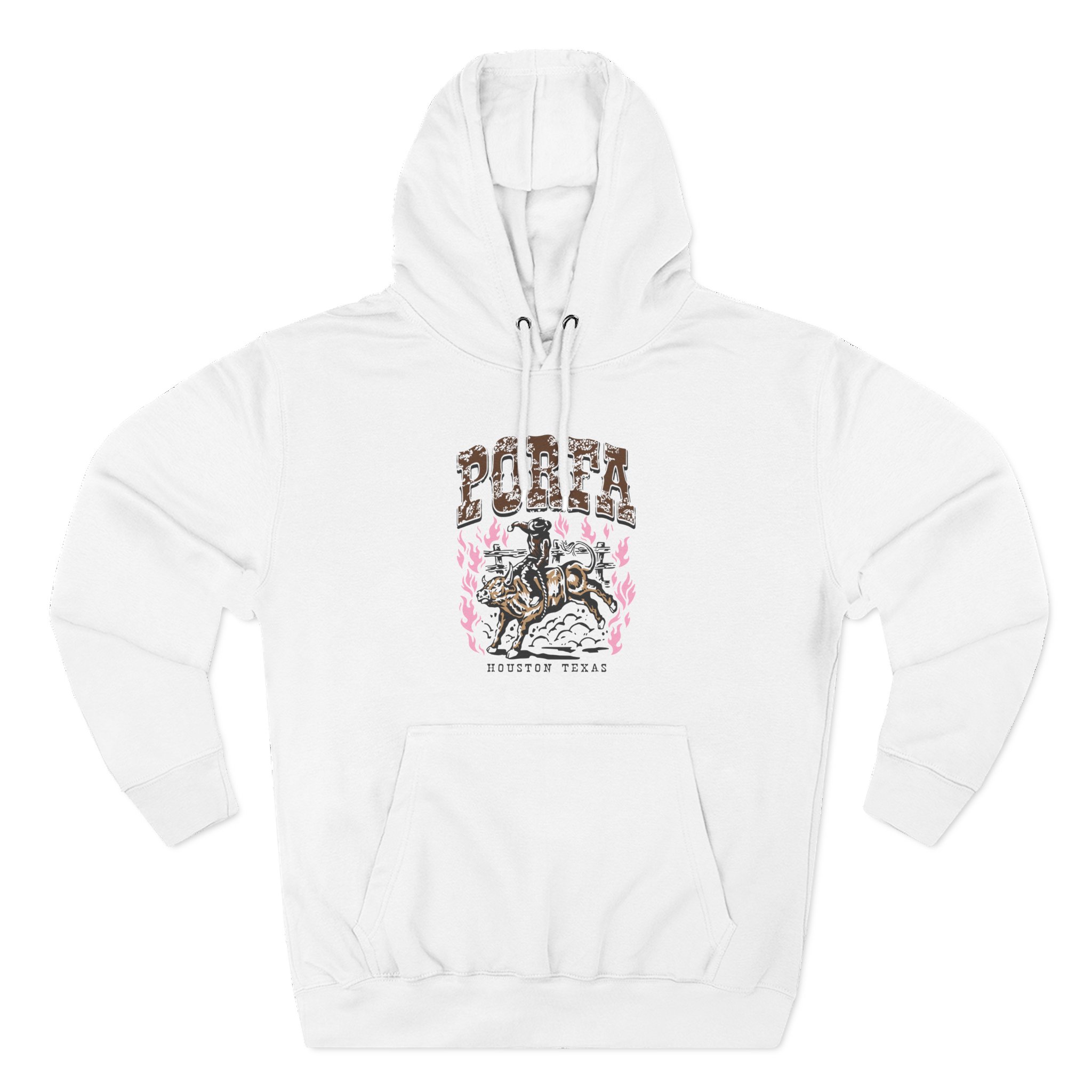 Porfa Houston Texas Three-Panel Fleece Hoodie