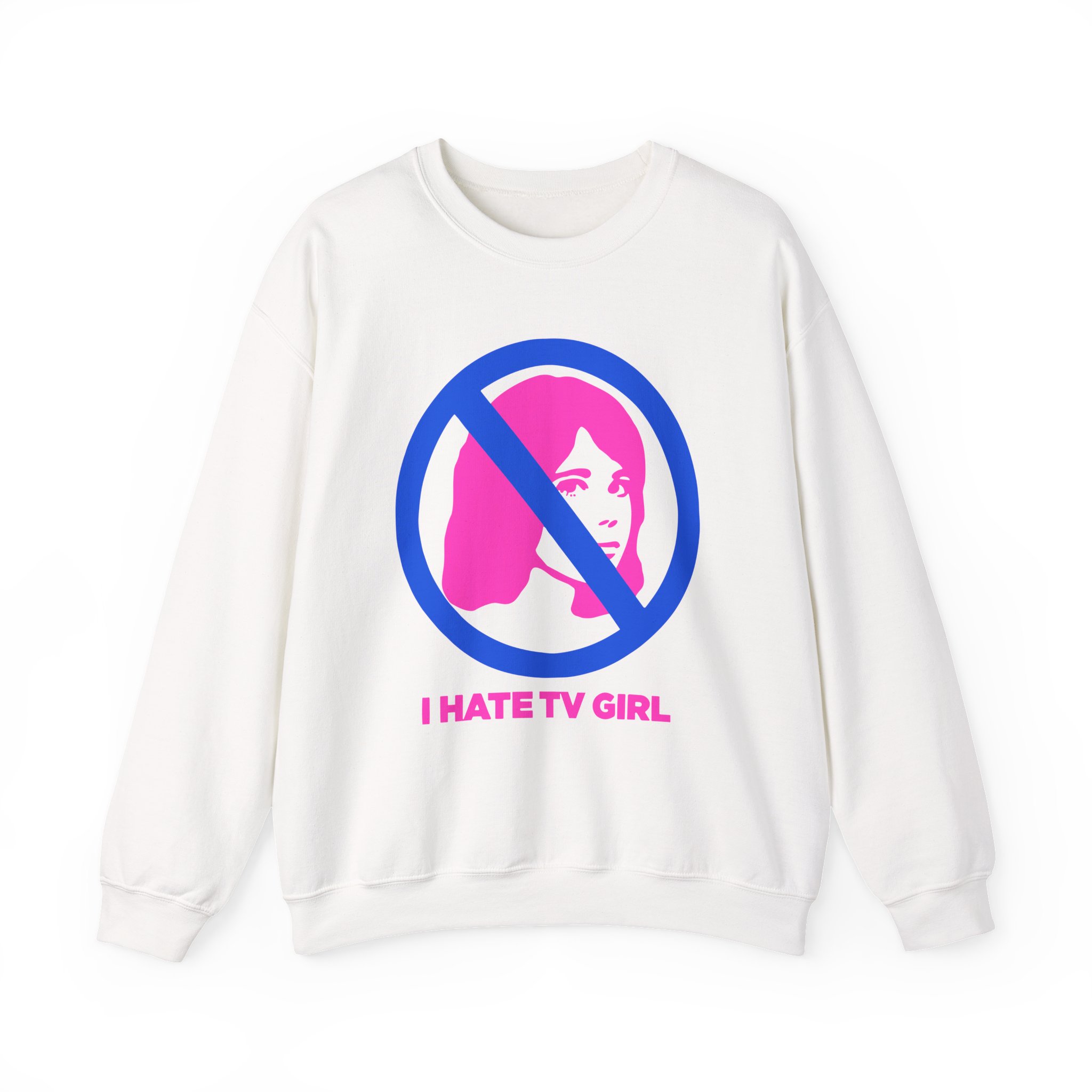 I Hate Tv Girl Unisex Heavy Blendâ„¢ Crewneck Sweatshirt