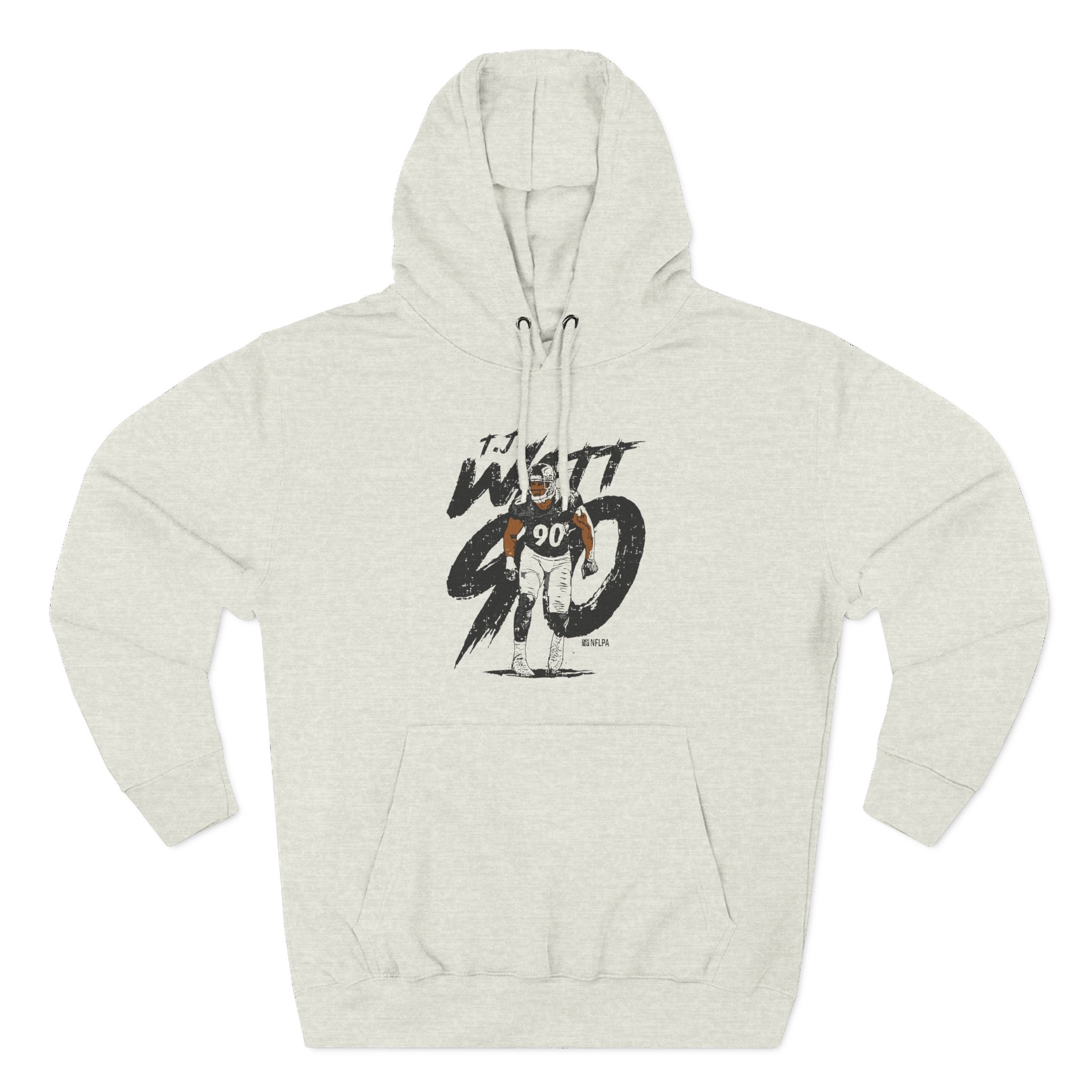 Tj Watt Rough Three-Panel Fleece Hoodie