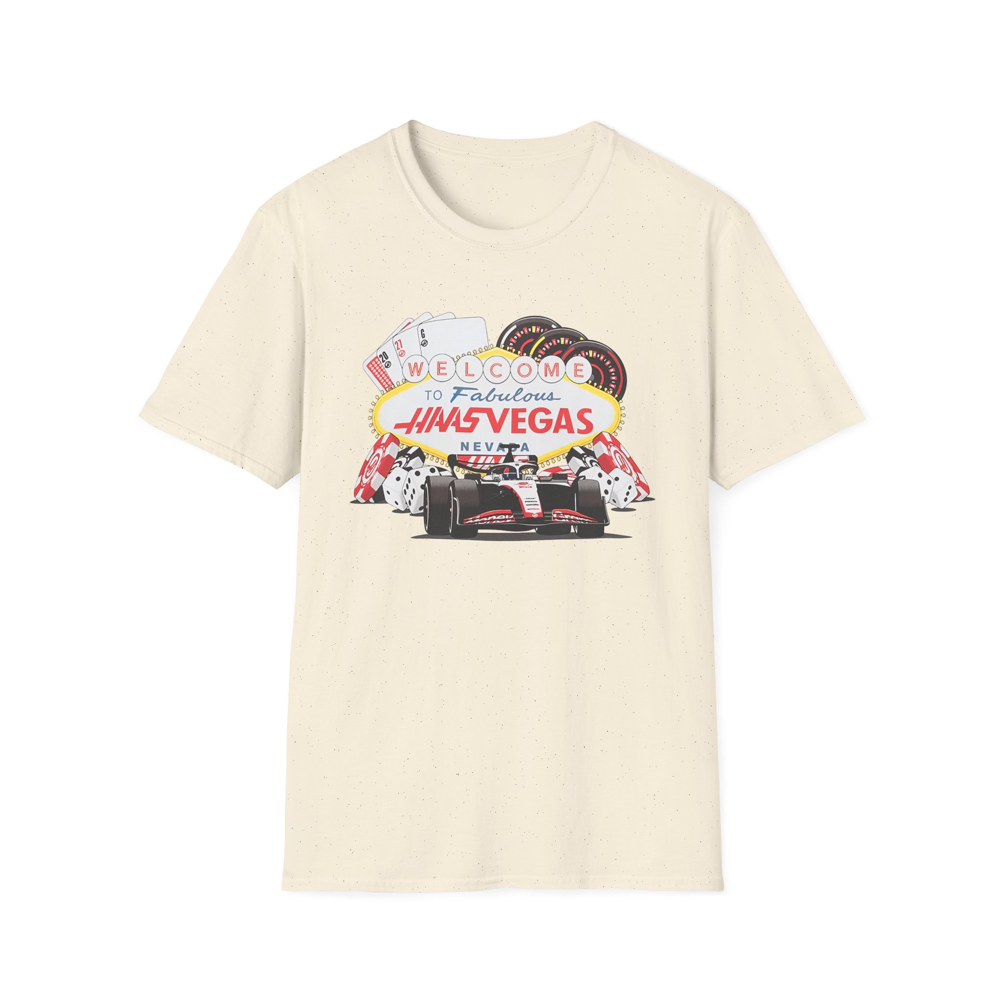 Haas F1 Las Vegas Gp Unisex Softstyle T-Shirt