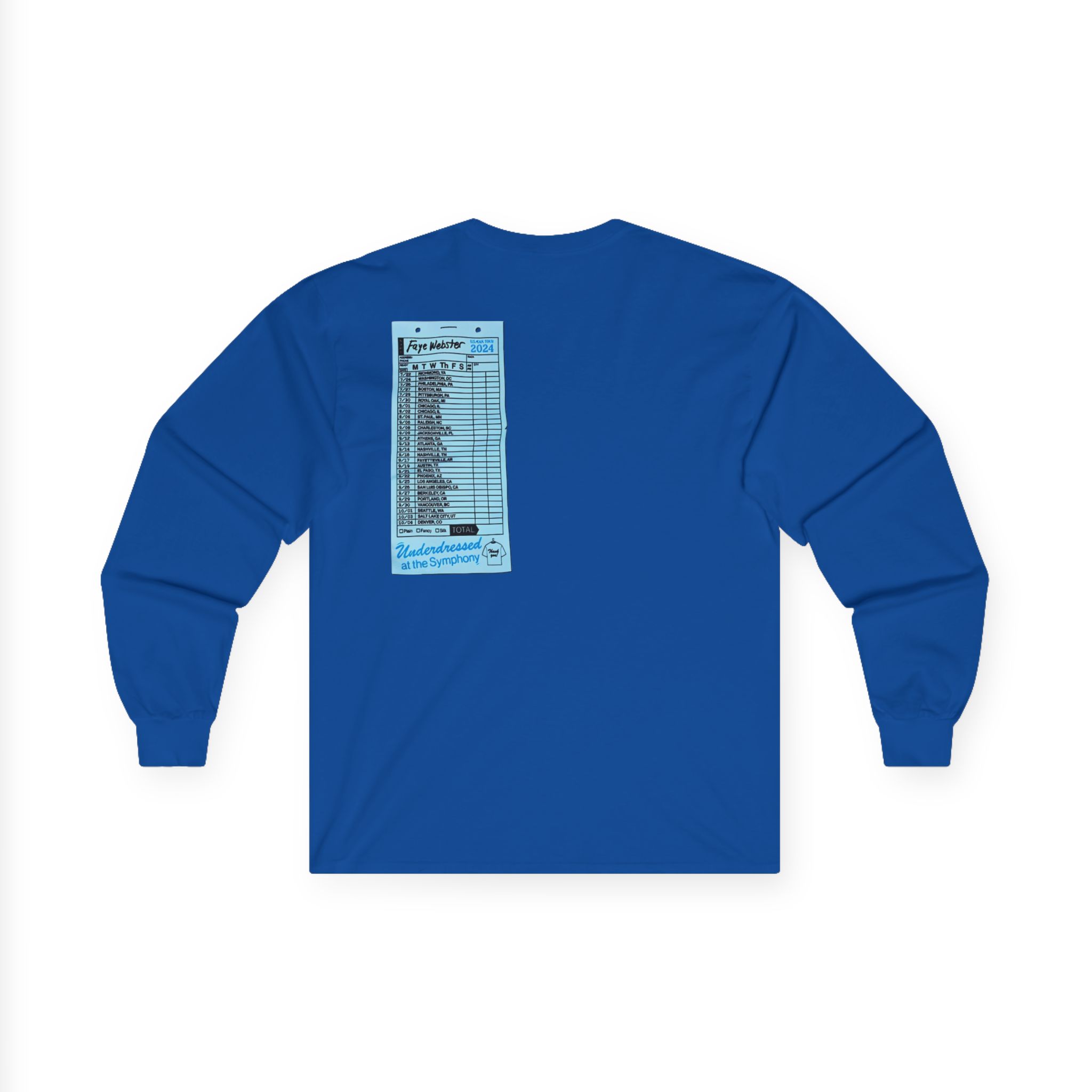 Faye Webster Underdressed at the Symphony 2024 Tour Unisex Ultra Cotton Long Sleeve Tee