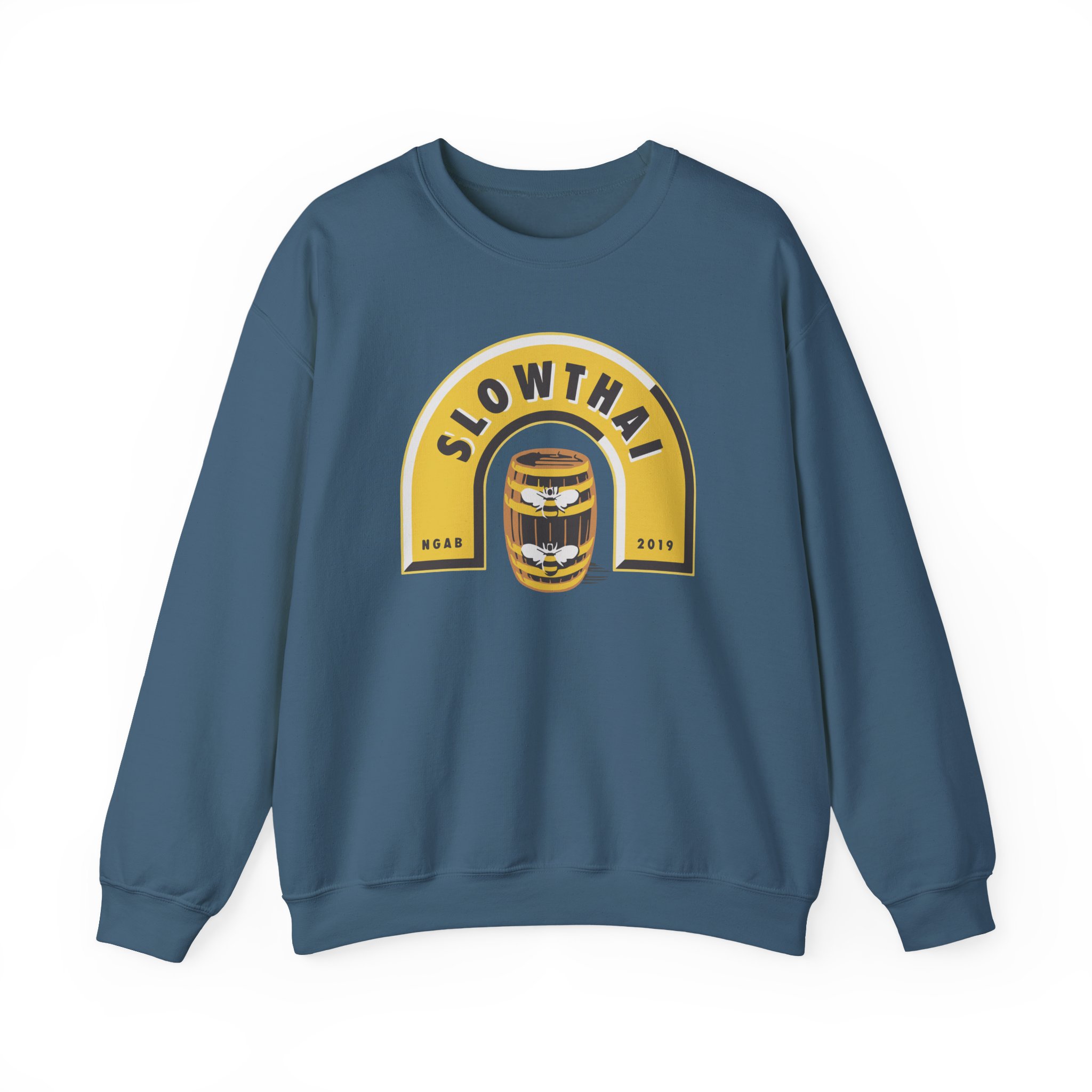 Slowthai Ngab 2019 Beer Unisex Heavy Blendâ„¢ Crewneck Sweatshirt