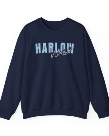 Harlow and Popcorn White Unisex Heavy Blend™ Crewneck Sweatshirt