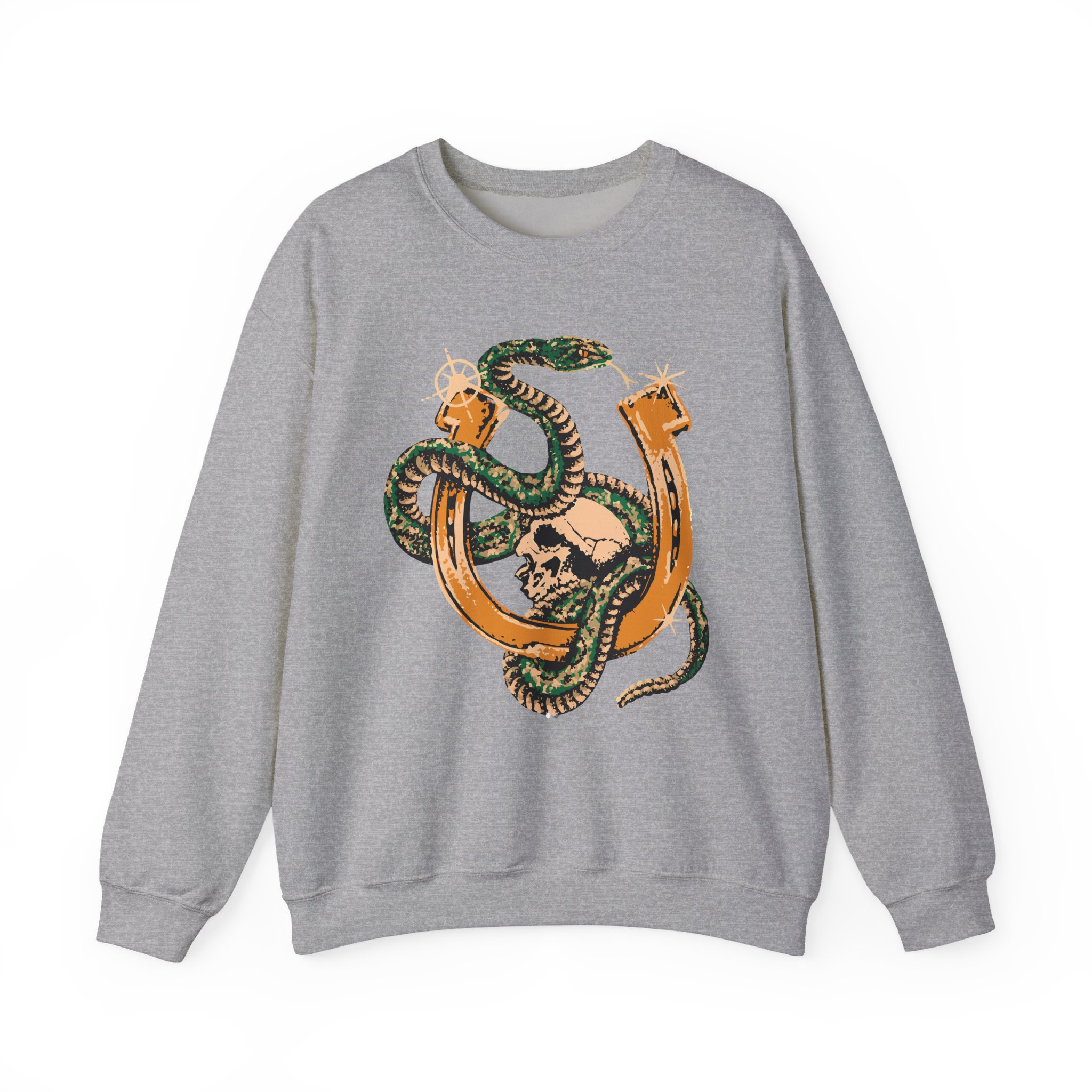 Zz Top Snake Skull Unisex Heavy Blendâ„¢ Crewneck Sweatshirt