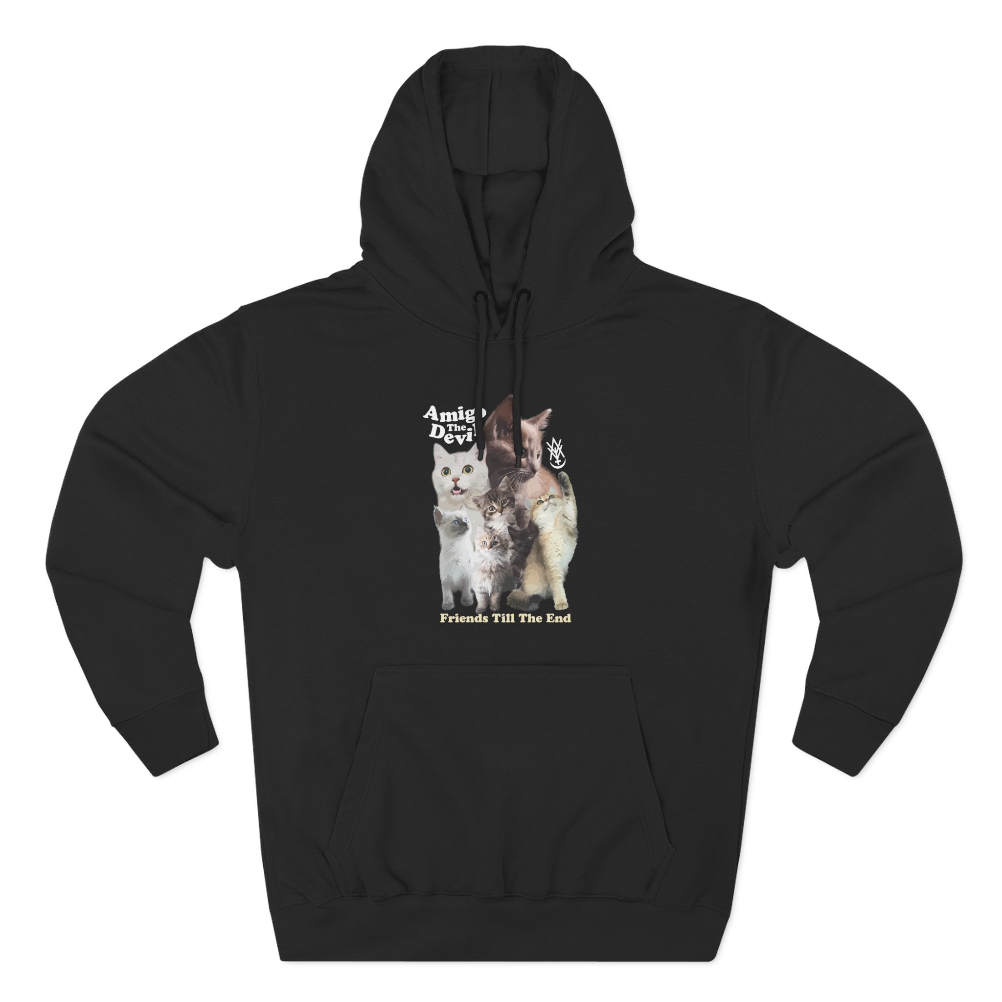 Amigo the Devil Too Many Puppies Three-Panel Fleece Hoodie