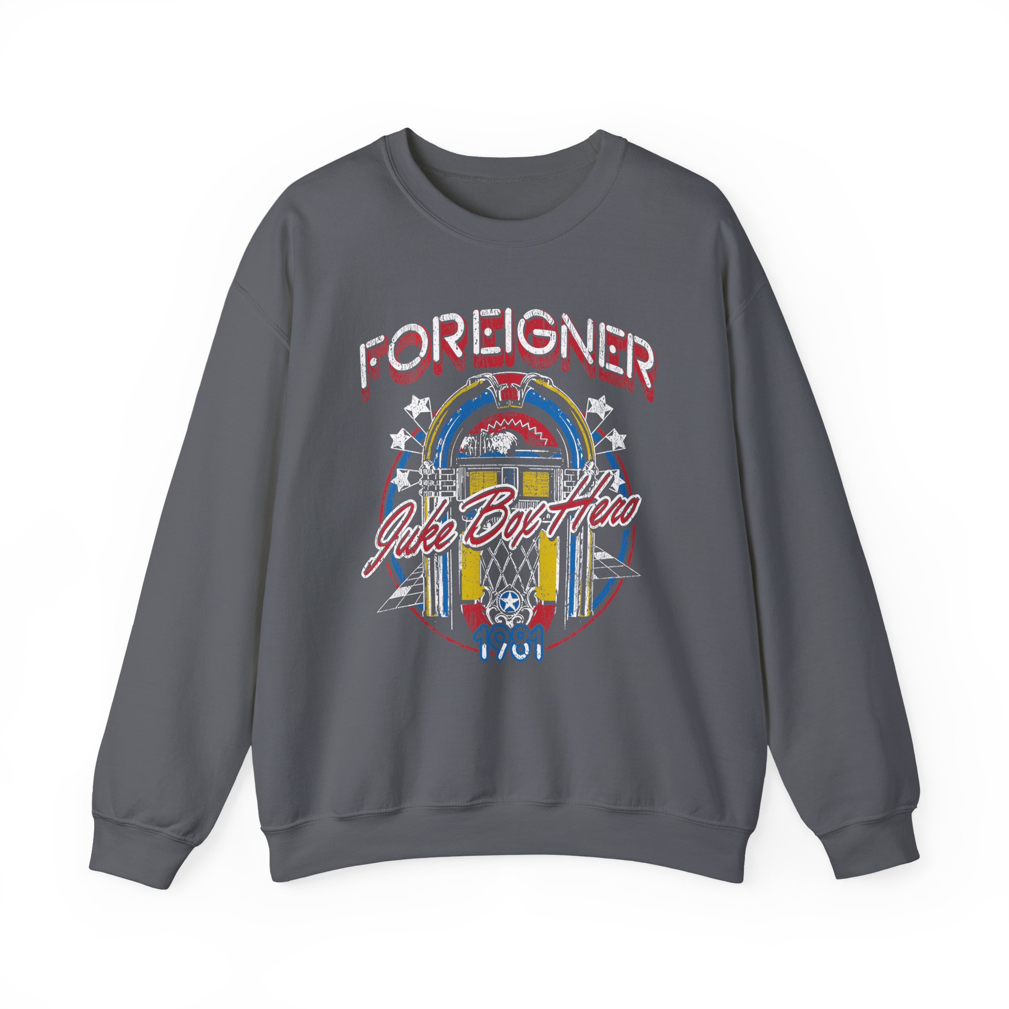 Foreigner Juke Box Hero Unisex Heavy Blendâ„¢ Crewneck Sweatshirt