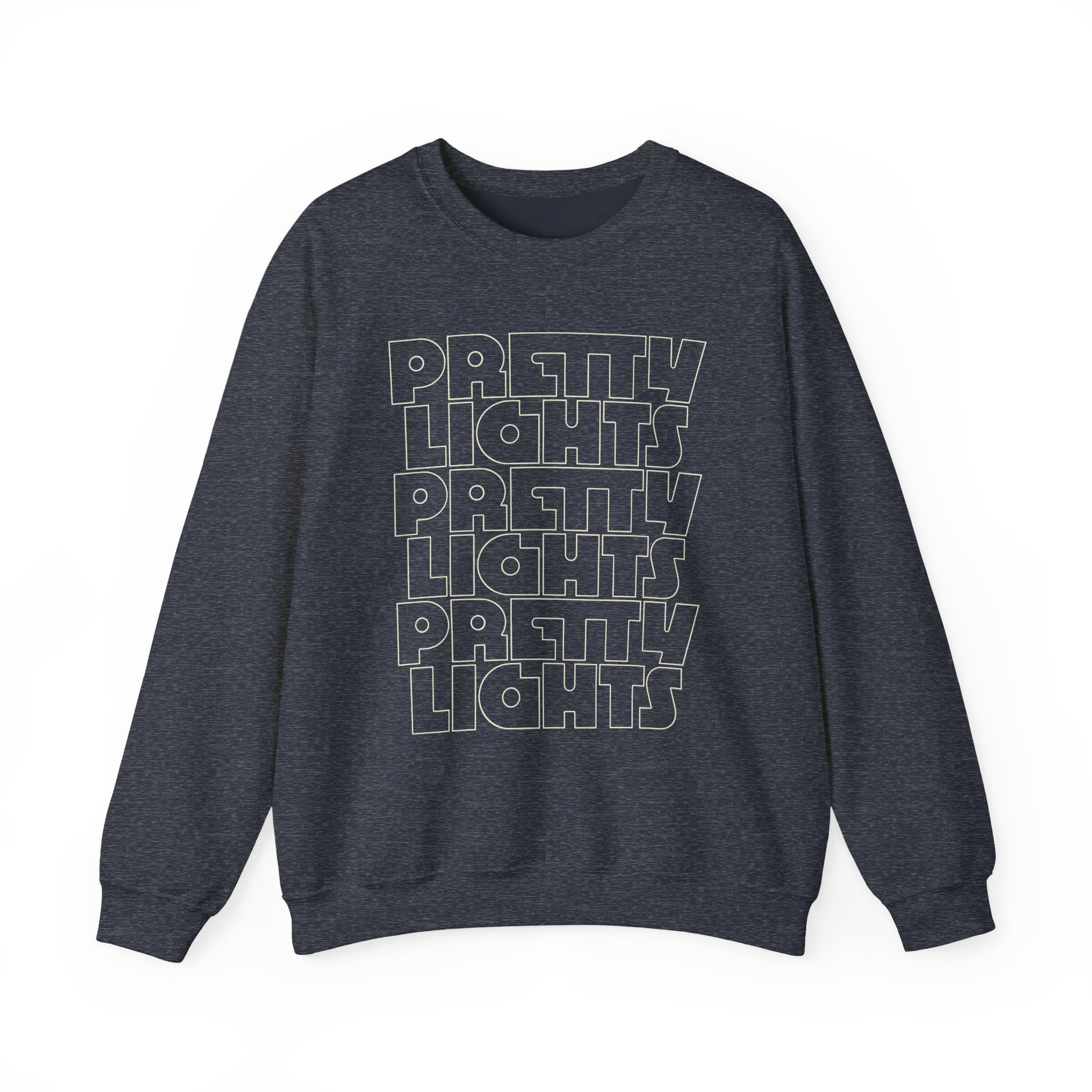 Pretty Lights Outline Stack Unisex Heavy Blendâ„¢ Crewneck Sweatshirt