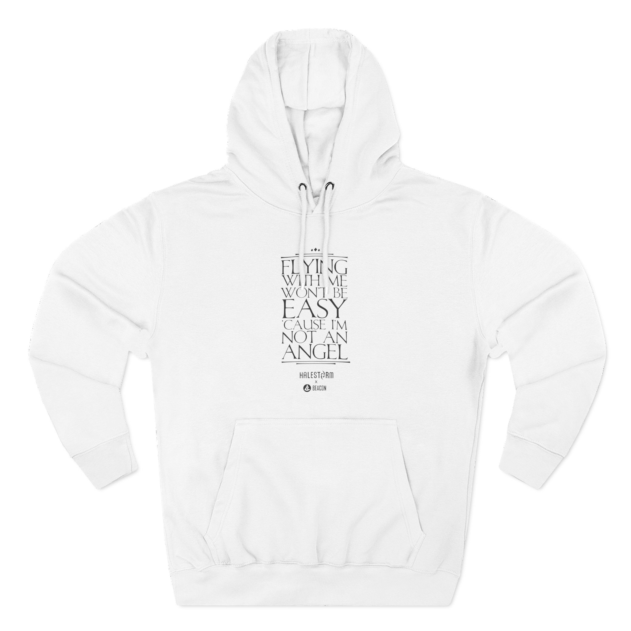 Halestorm Flying With Me Won't Be Easy 'cause I'm Not an Angel Three-Panel Fleece Hoodie