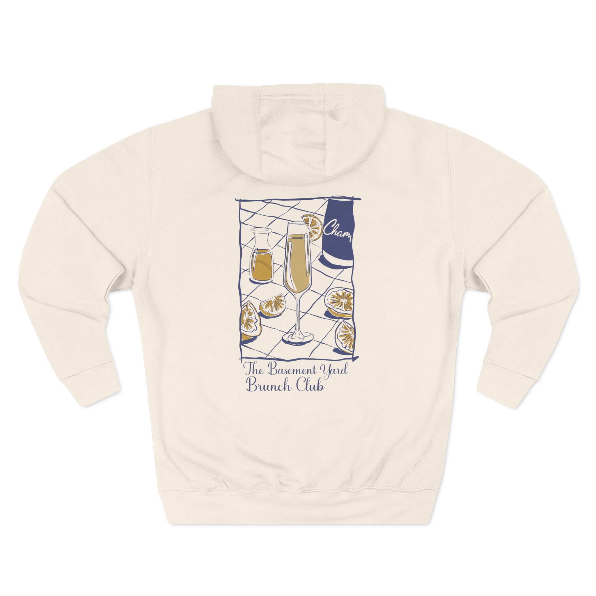 Basement Yard Mimosa Brunch Club Three-Panel Fleece Hoodie