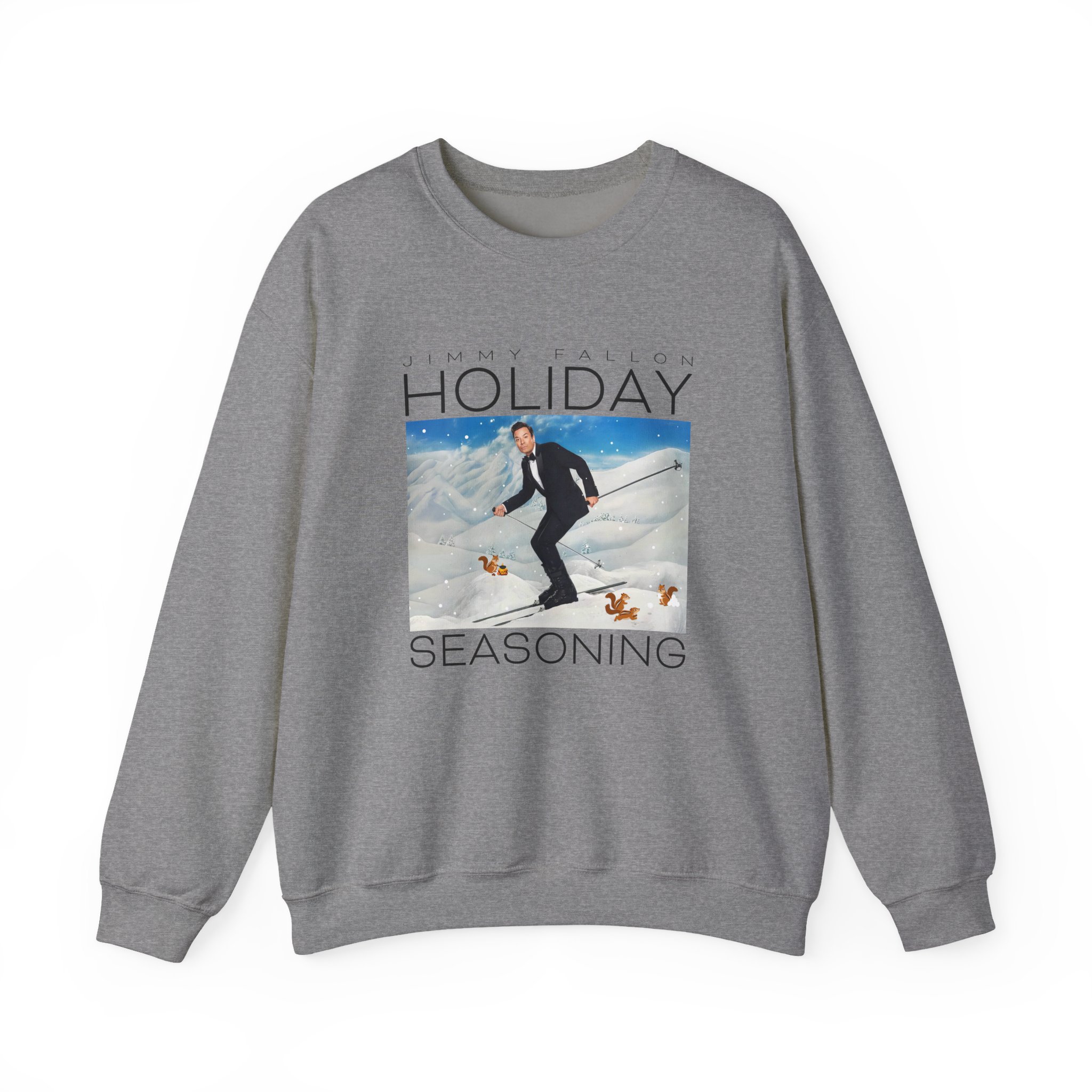 Jimmy Fallon Holiday Seasoning Unisex Heavy Blendâ„¢ Crewneck Sweatshirt