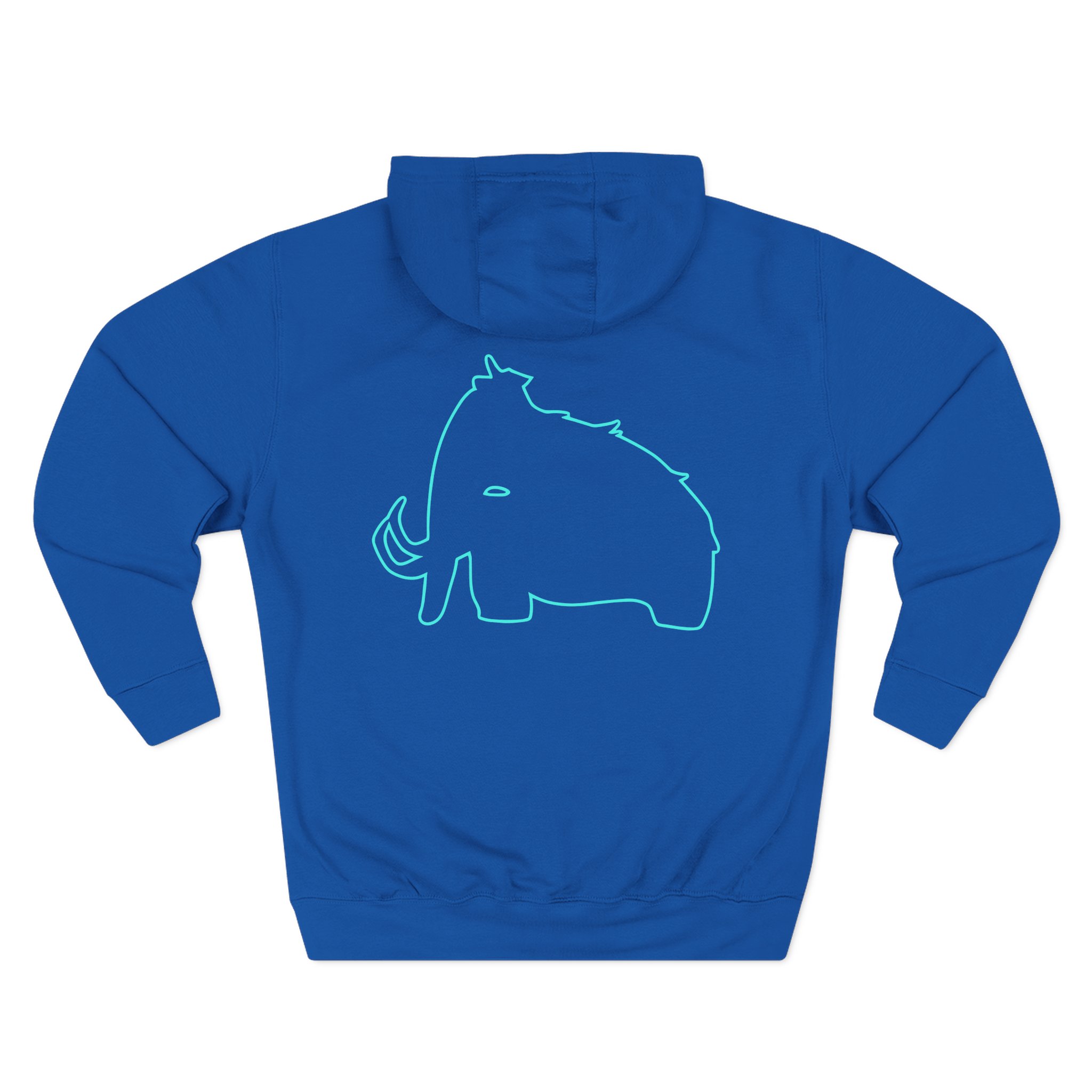 Wooli Teal Three-Panel Fleece Hoodie