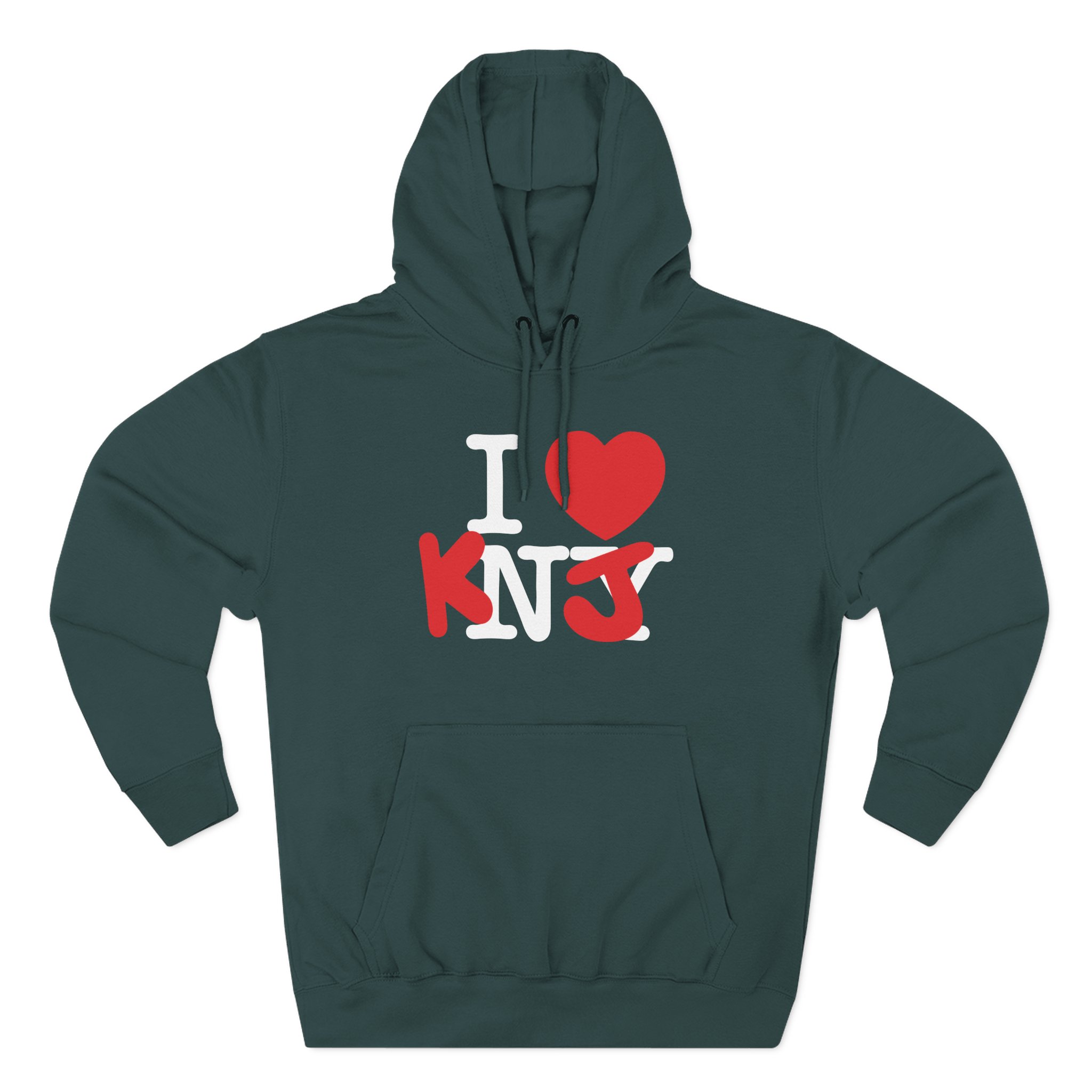 KNJ I Love Three-Panel Fleece Hoodie