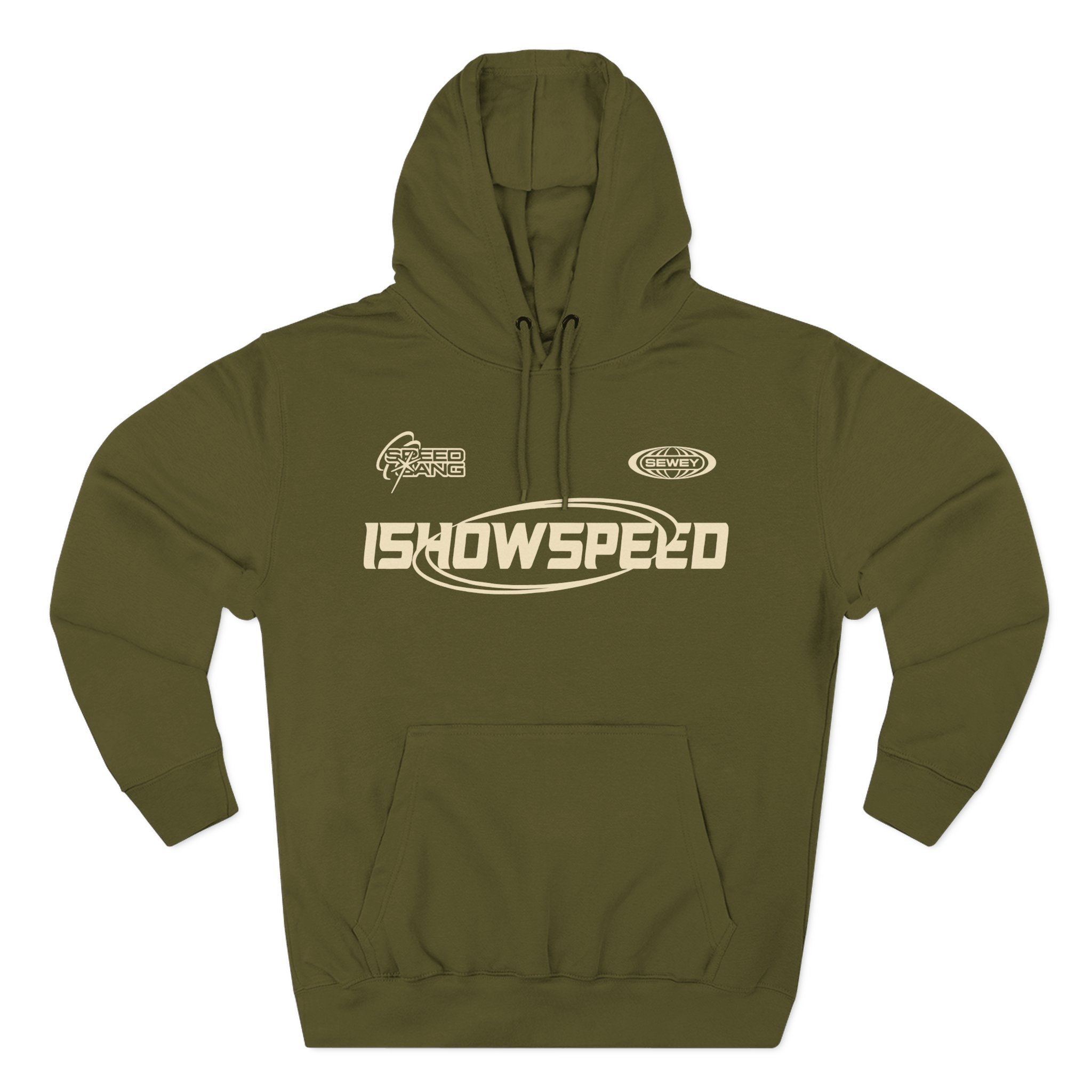 Ishowspeed Racing Royal Three-Panel Fleece Hoodie