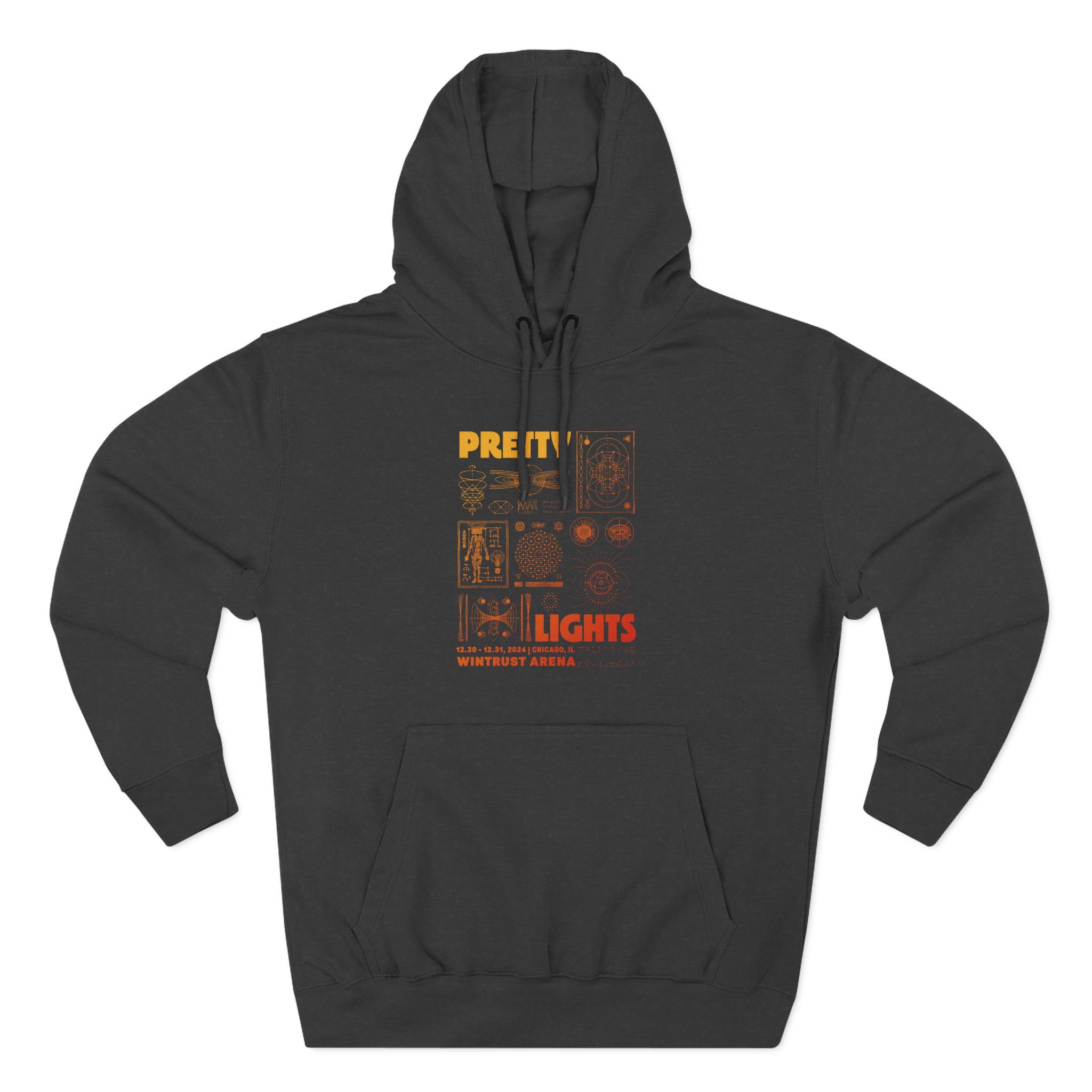 Pretty Lights Lucid Livestream @ Wintrust Arena Three-Panel Fleece Hoodie