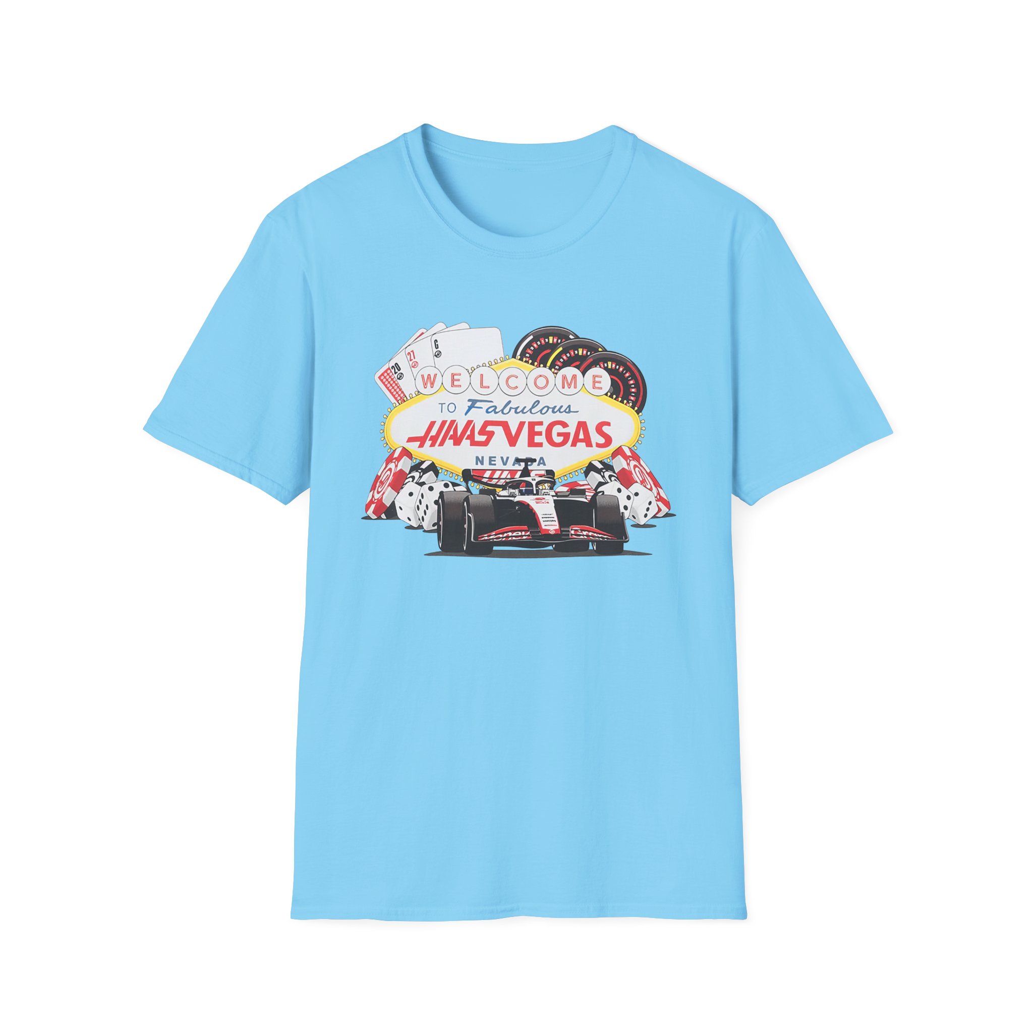 Haas F1 Las Vegas Gp Unisex Softstyle T-Shirt